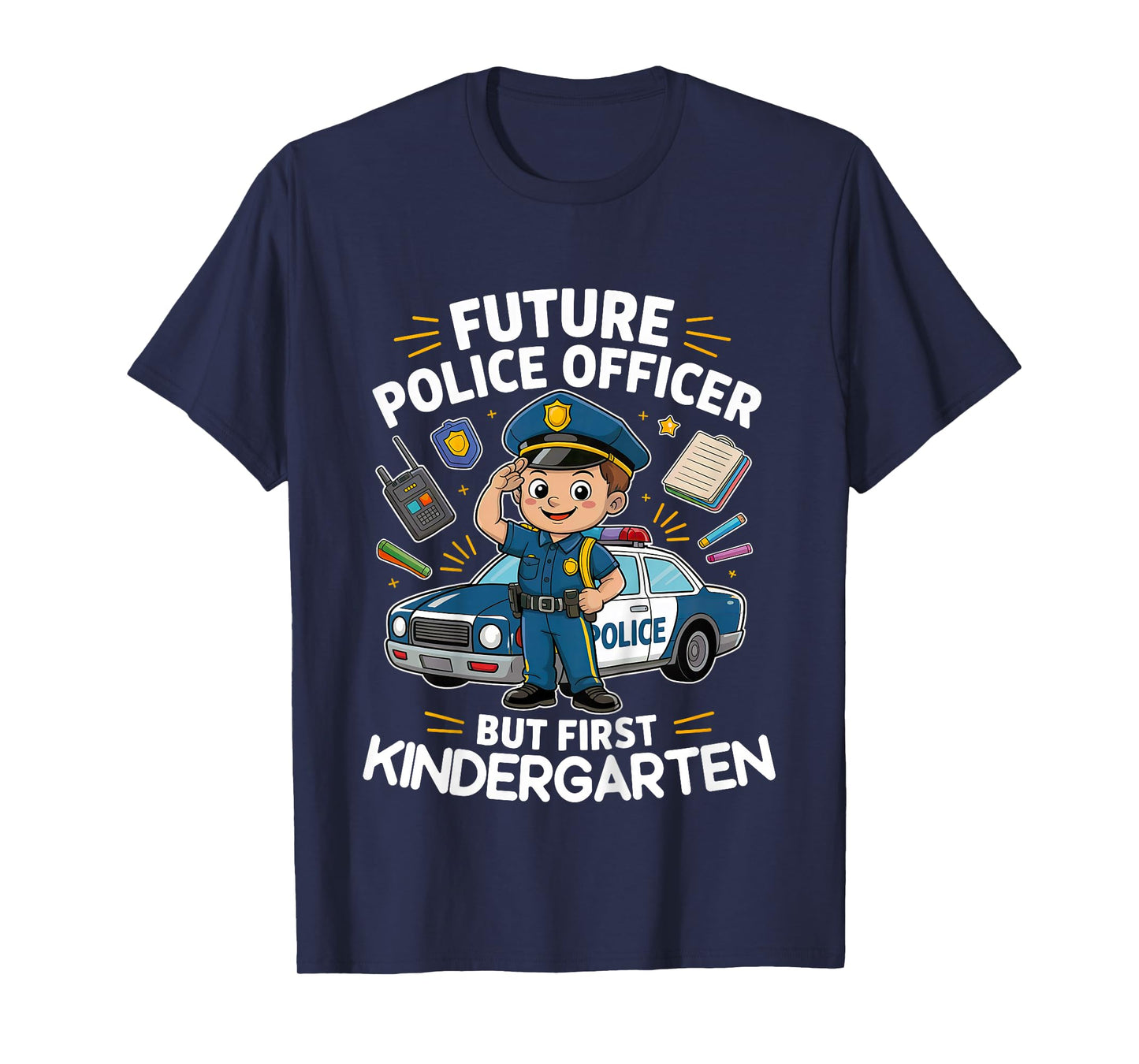Kids Future Police Officer Kindergarten Back to School Boys Kids T-Shirt