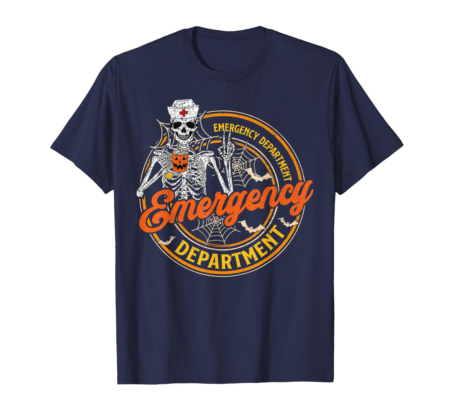 Emergency Department Skeleton ER Nurse Halloween Costume T-Shirt
