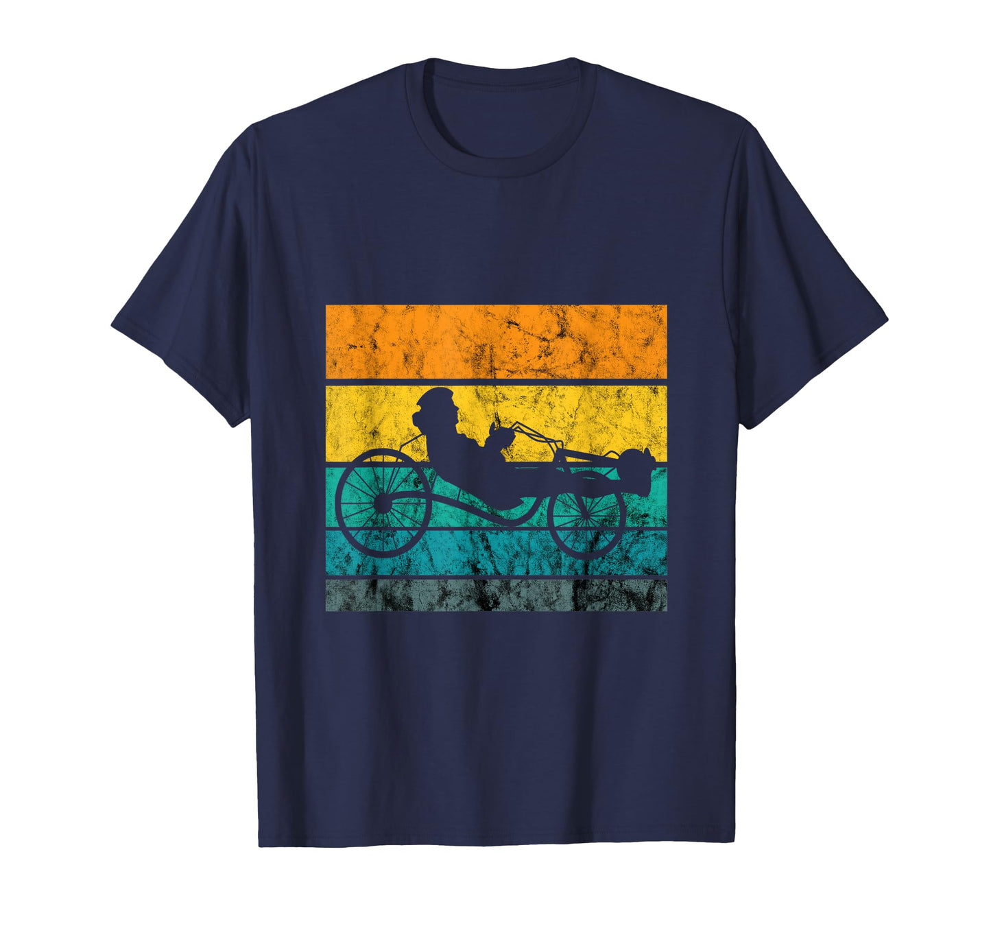 Recumbent Trike Cyclist Vintage Retro Triker Recumbent Bike T-Shirt
