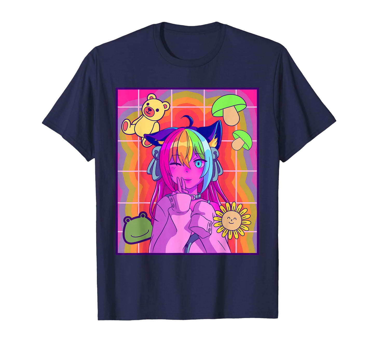 Kidcore Aesthetic Kawaii Anime Girl Old Indie 80s 90s Retro T-Shirt