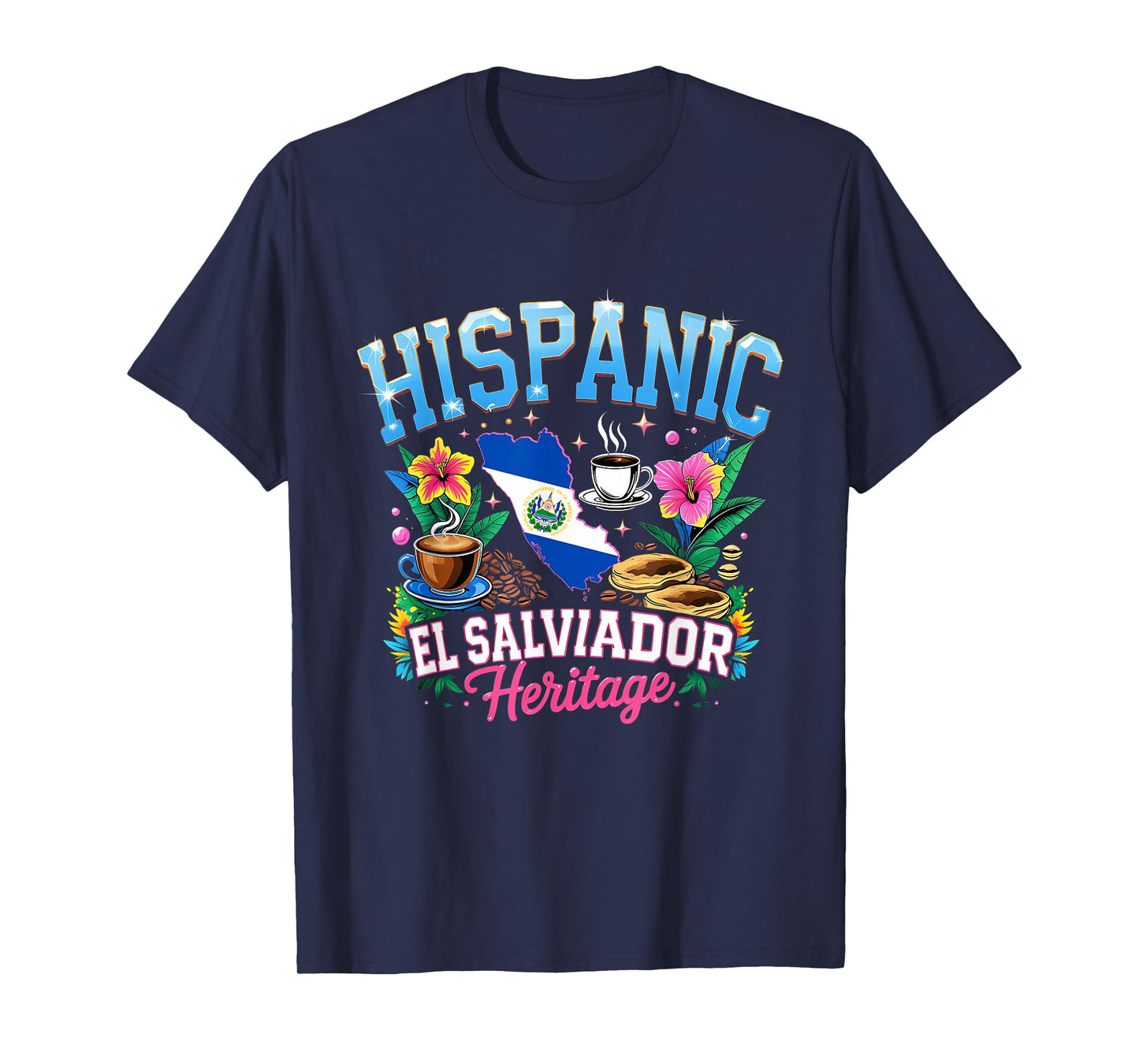 El Salvador Heritage Pride Hispanic Roots T-Shirt