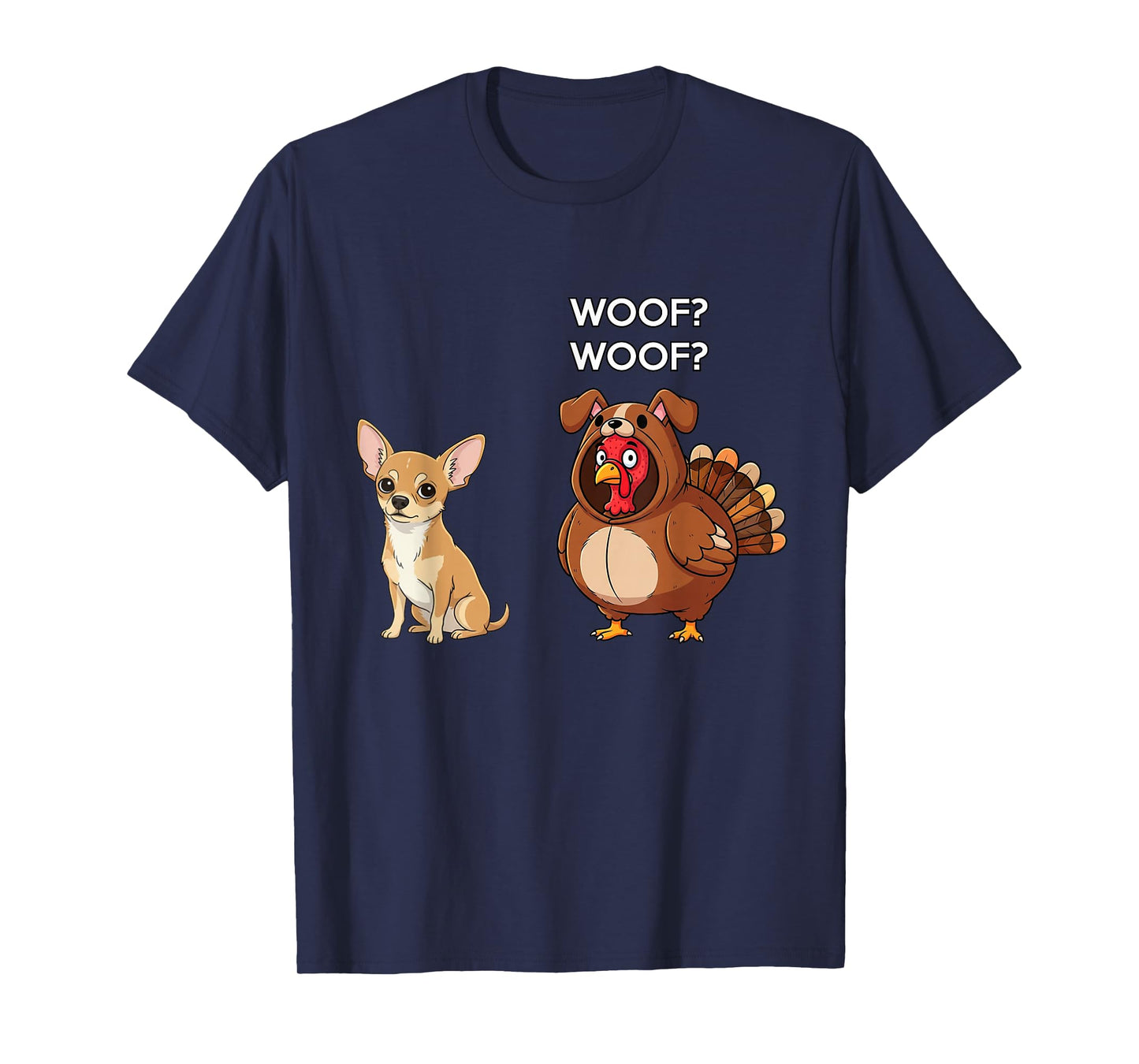 Funny Thanksgiving Chihuahua and Turkey T-Shirt