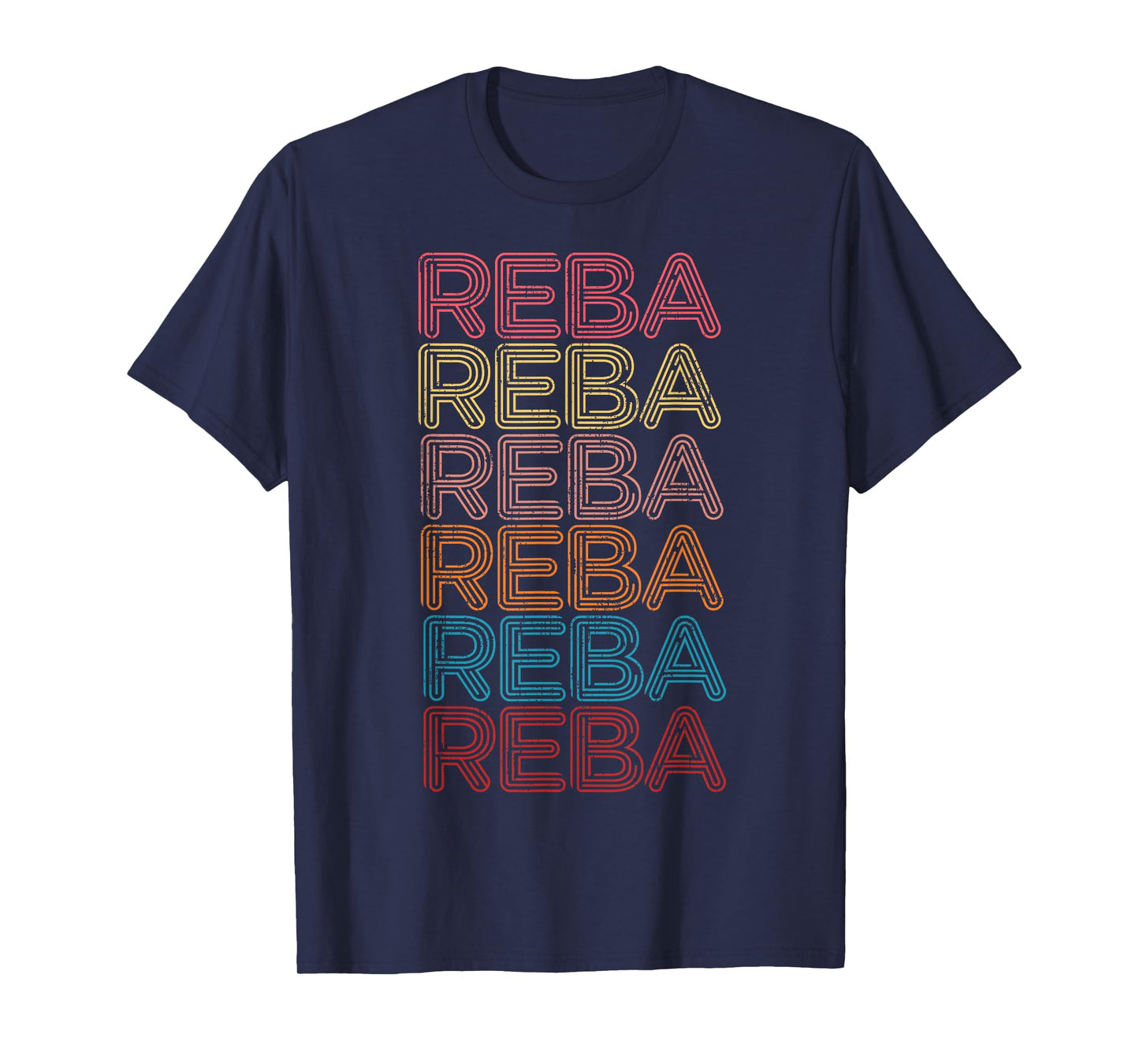 Vintage Reba Name Retro Style 70s 80s First for Men Women T-Shirt