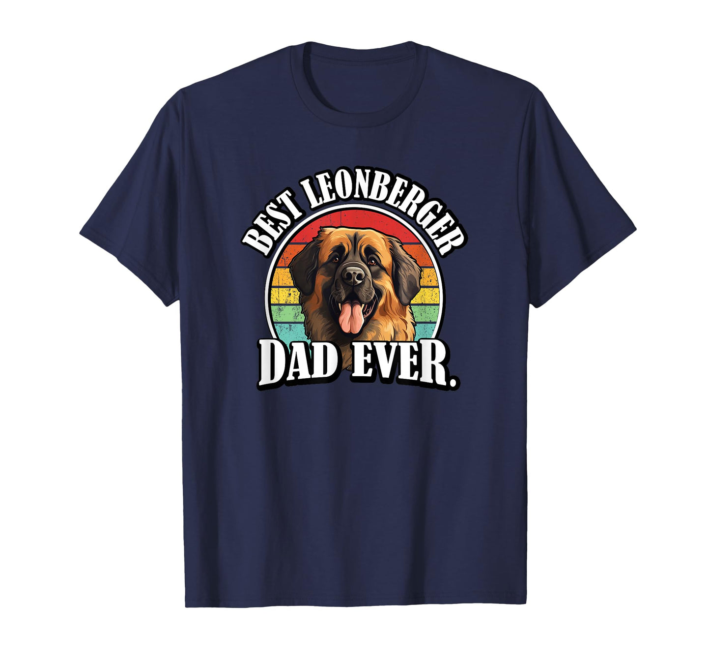 Mens Boys Funny Retro Vintage Best Leonberger Dad Lover T-Shirt