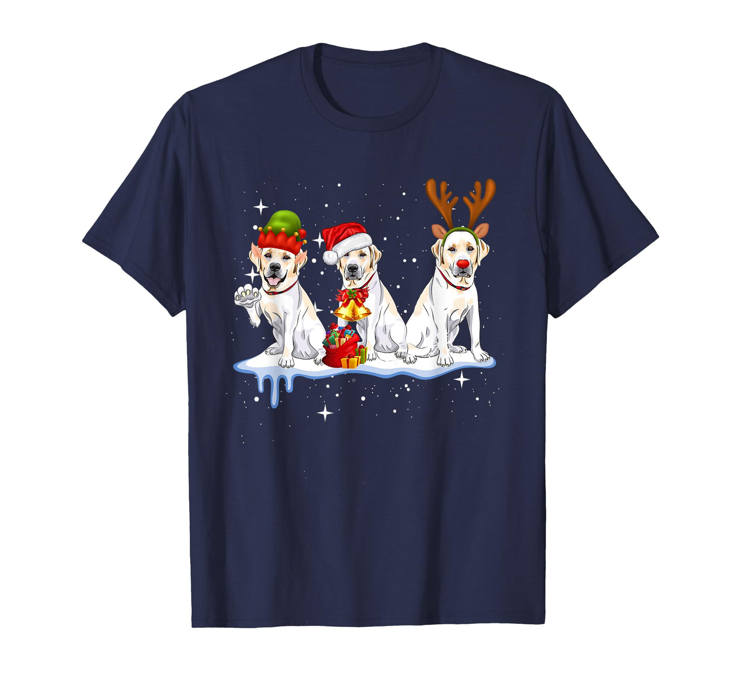 Labrador Retriever Christmas Reindeer Xmas Holiday Costume T-Shirt