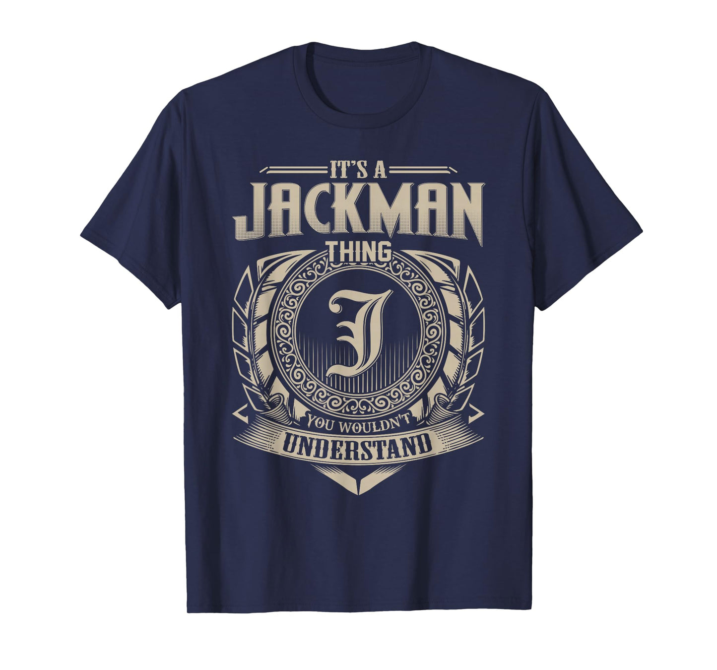 Vintage Classic JACKMAN Family Tee Apparels Unisex-Adults Black Small Crew Neck Short Sleeve T-Shirt