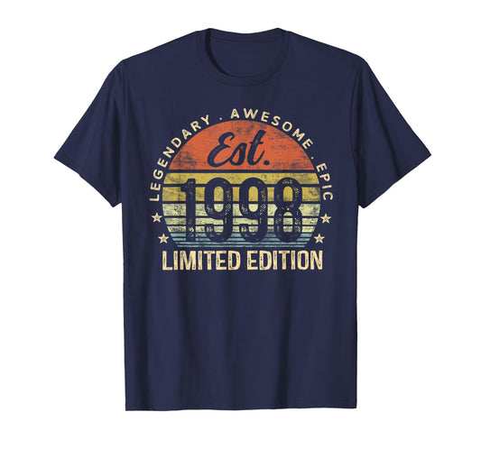 Est 1998 Limited Edition 27th Birthday Vintage 27 Year Old T-Shirt