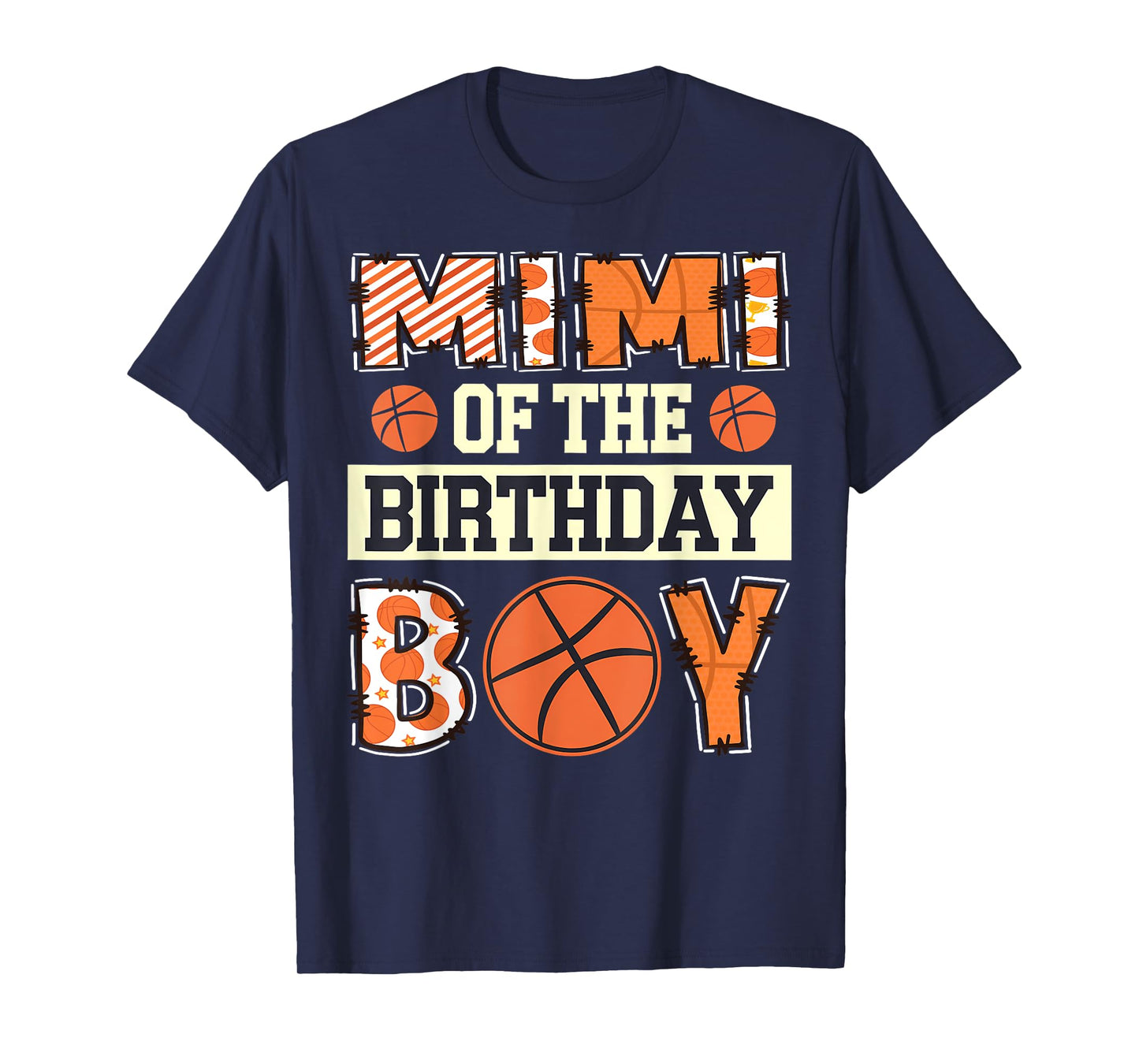 Mimi Of The Birthday Boy Baller Basketball Game Day T-Shirt