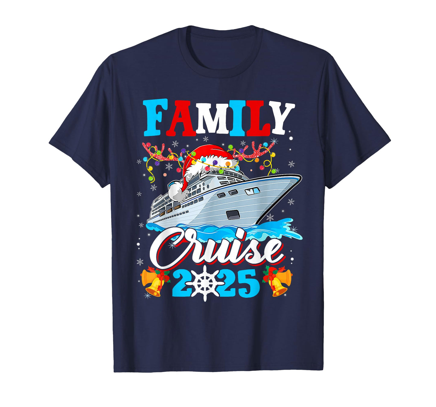Family Cruise 2025 Matching Family Christmas Cruise Holiday T-Shirt