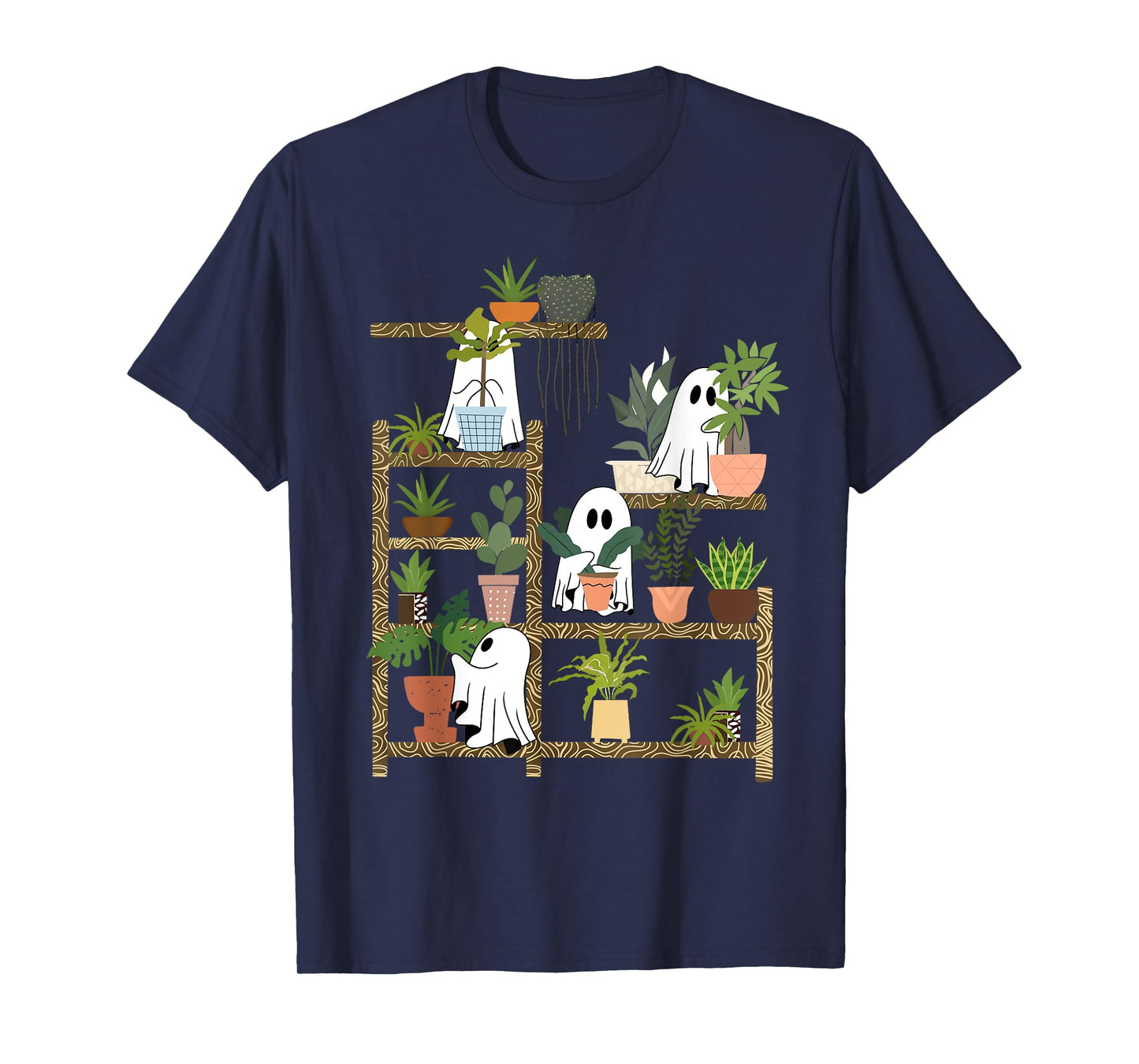 Funny Ghost Plants Spooky Season Trick Or Treat Halloween T-Shirt