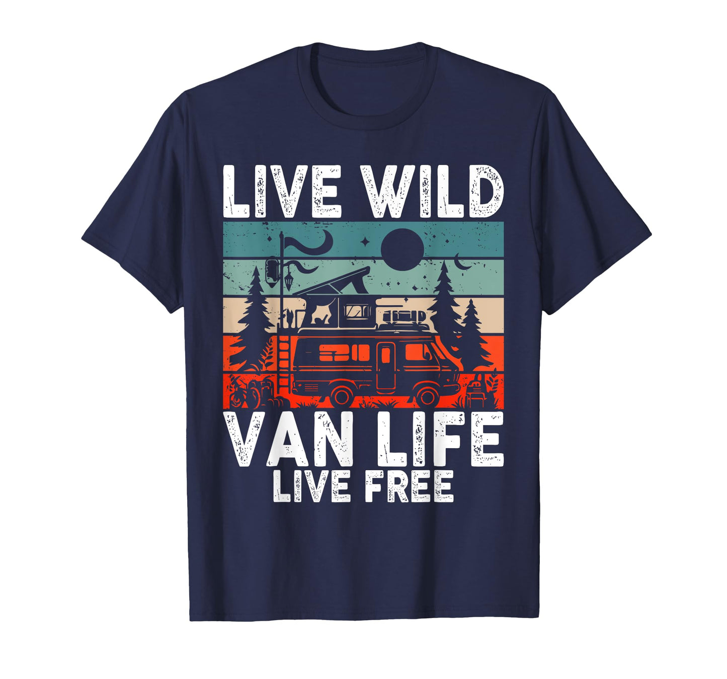 Retro Vintage Van Life Dwellers Vanlife Nomads T-Shirt