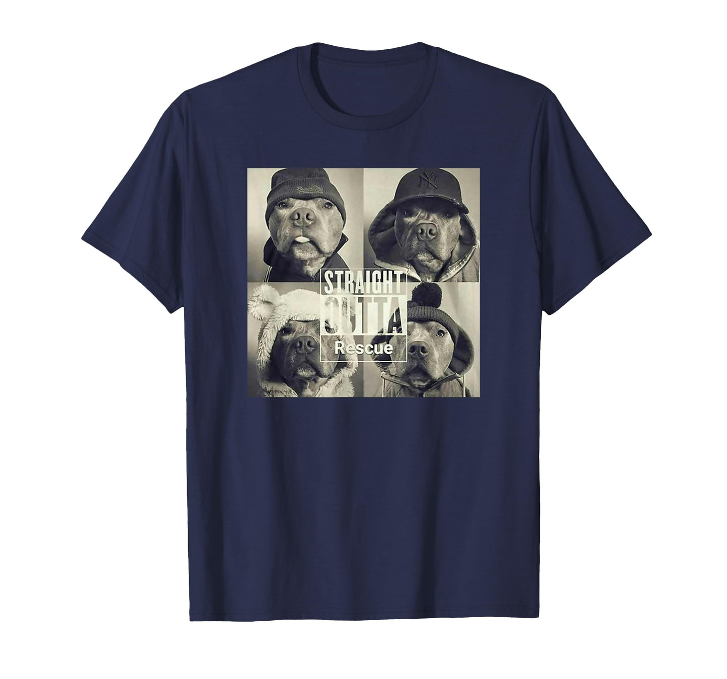 Straight Outta Rescue Pitbull T-Shirt T-Shirt