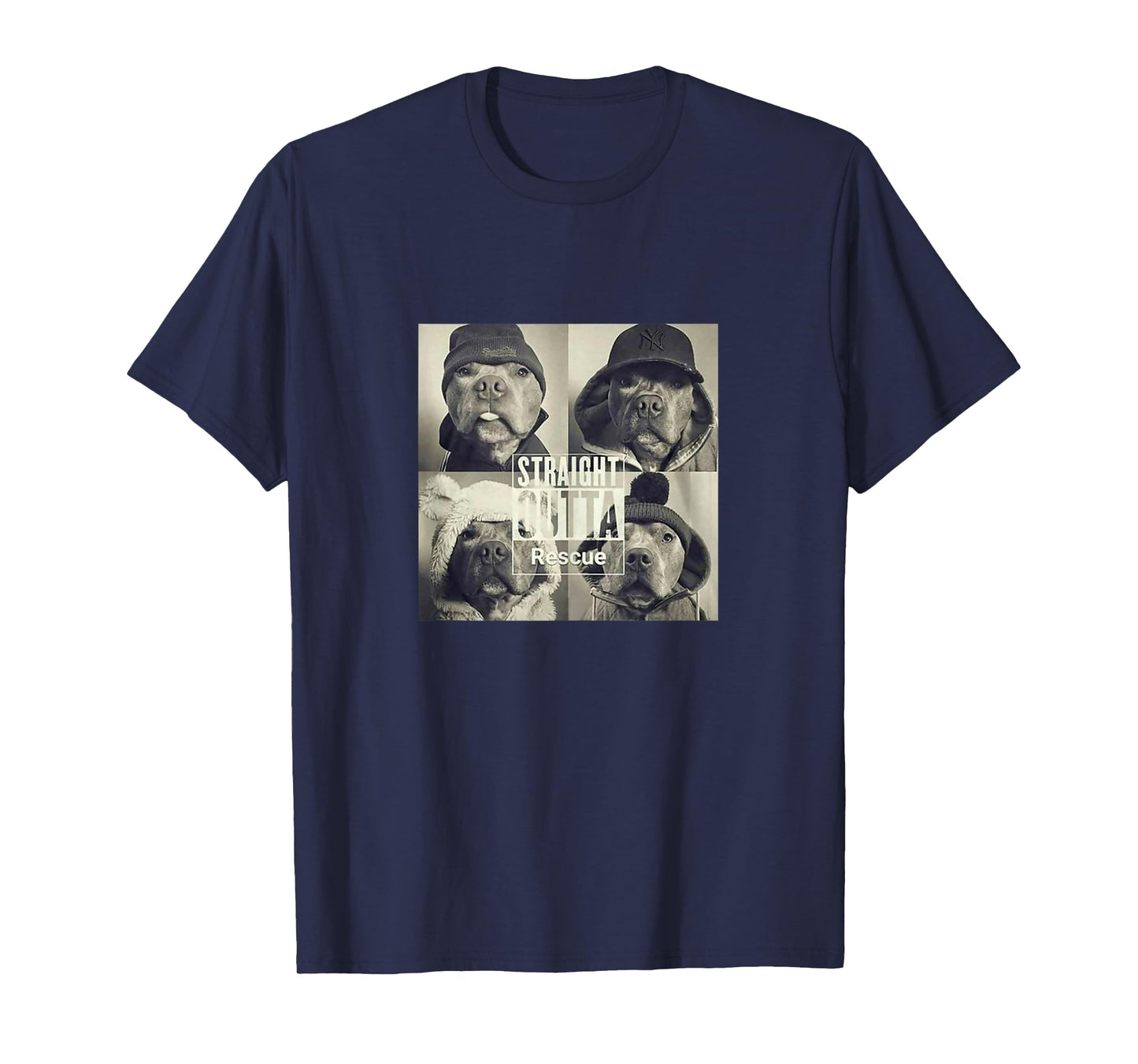 Straight Outta Rescue Pitbull T-Shirt Tank Top