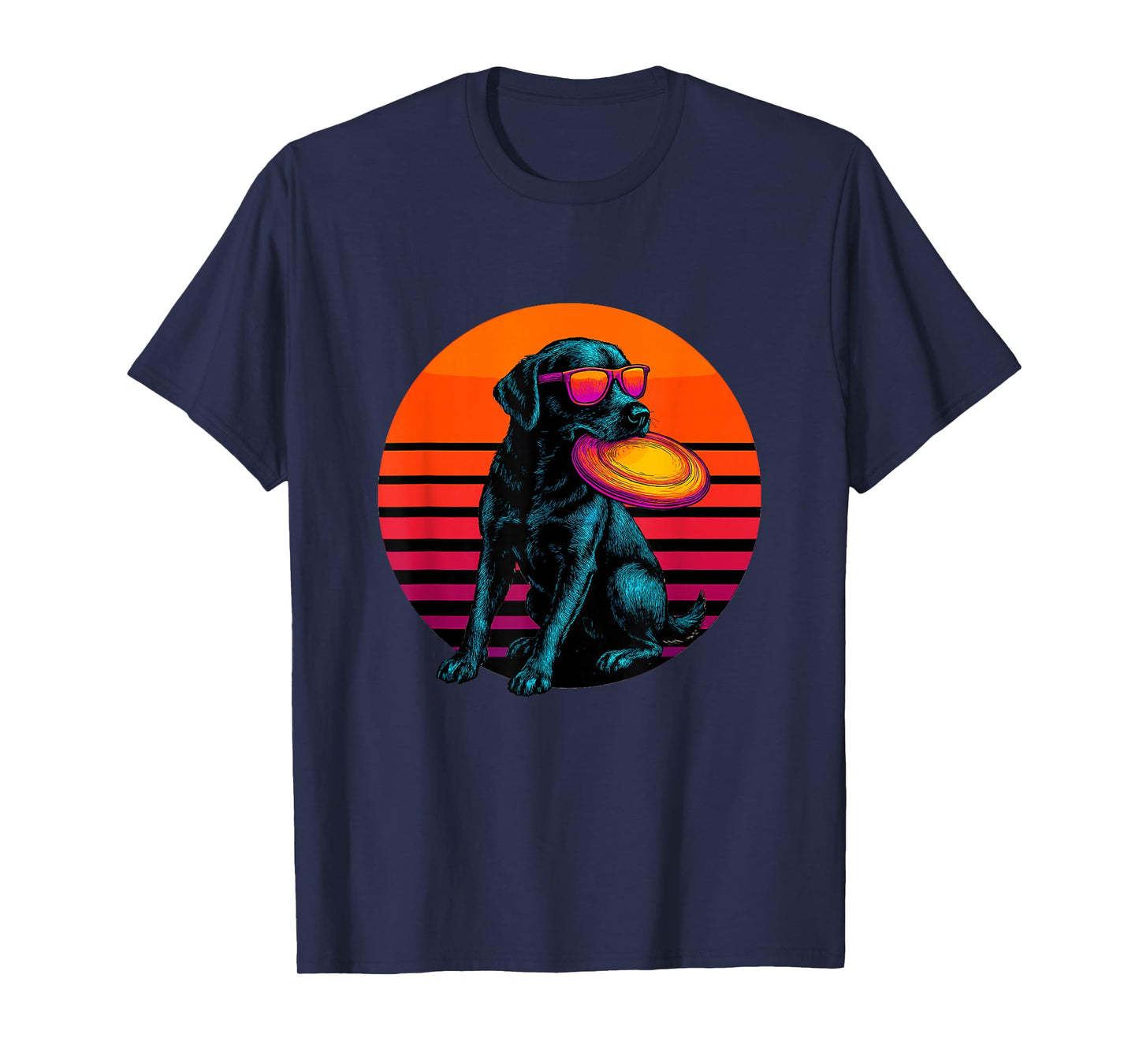 Retro Dog with Frisbee Ultimate Frisbee Player T-Shirt
