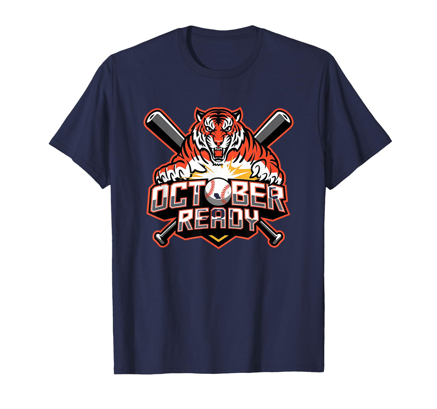 October Ready Baseball Tigers Fan Outfit T-Shirt