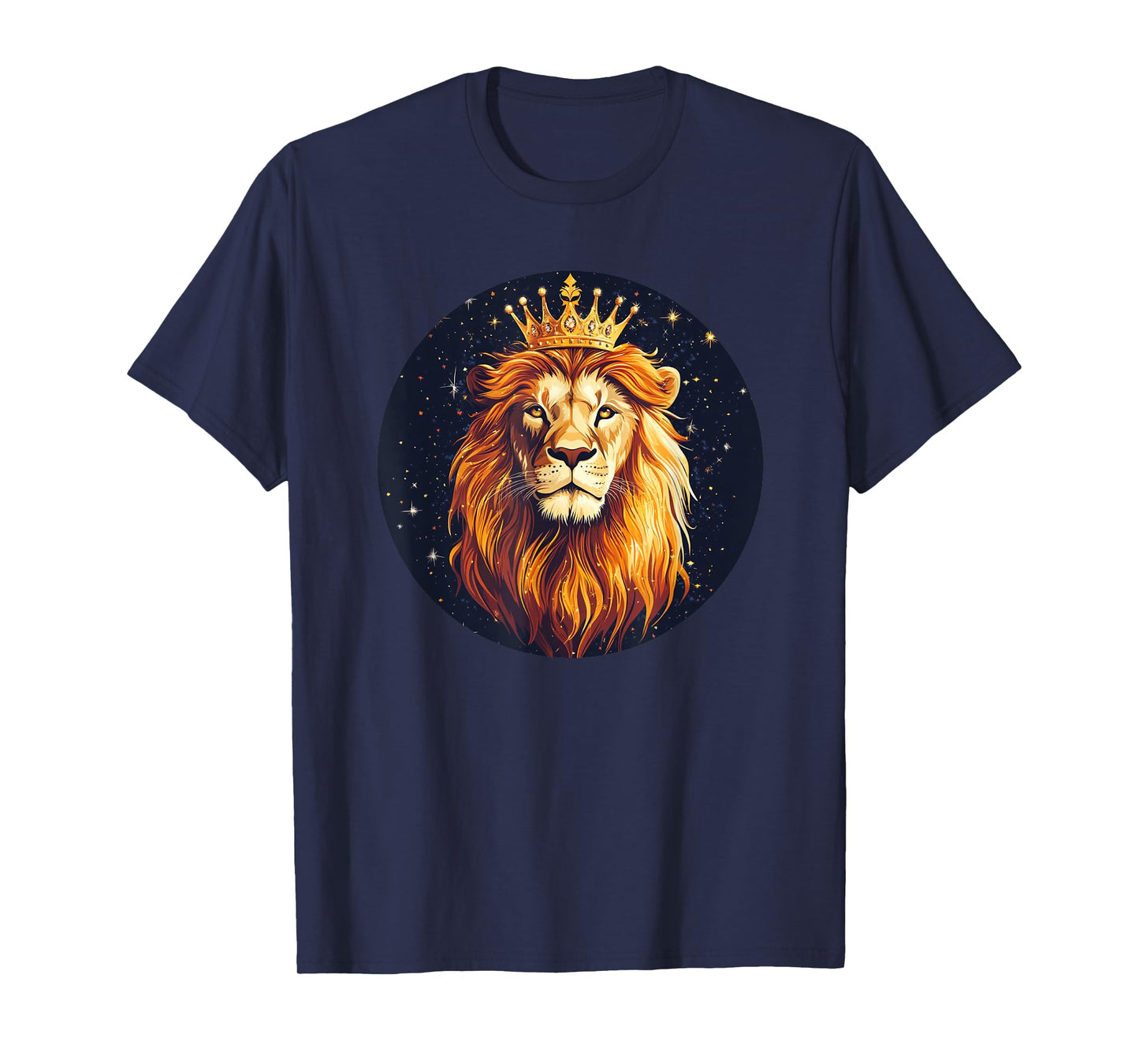 Cool Lion Face in a Crown for a Bold Look T-Shirt