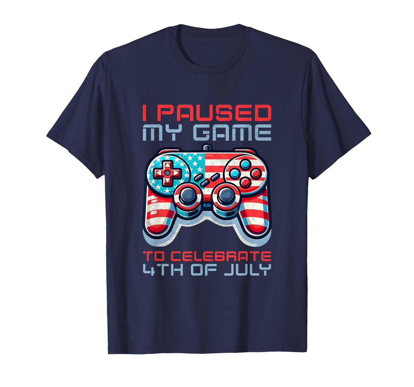 I Paused My Game To Celebrate 4th Of July Video Gamer Boys T-Shirt