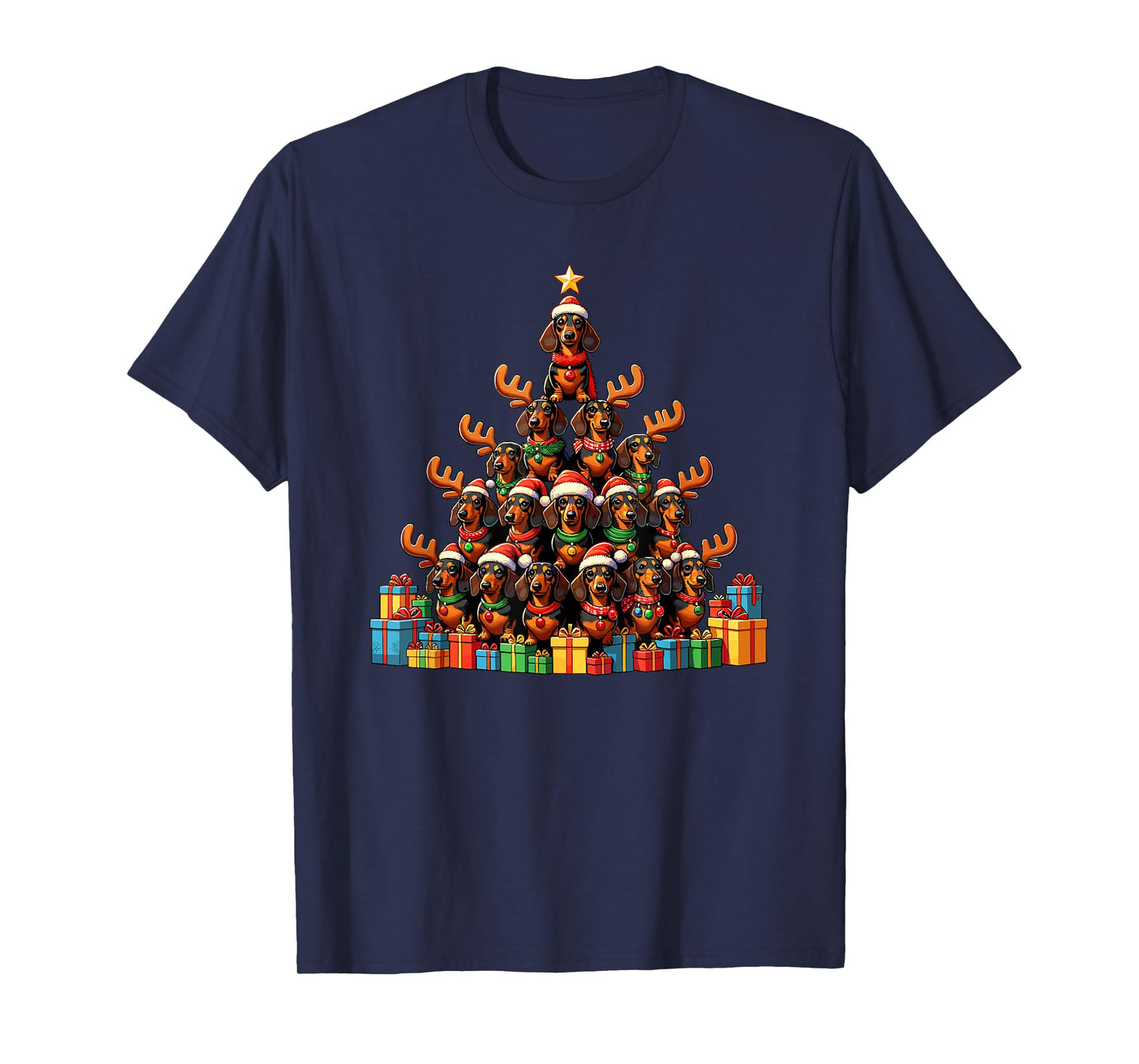 Christmas Tree Dachshund Dog Dachshunds Doxie T-Shirt