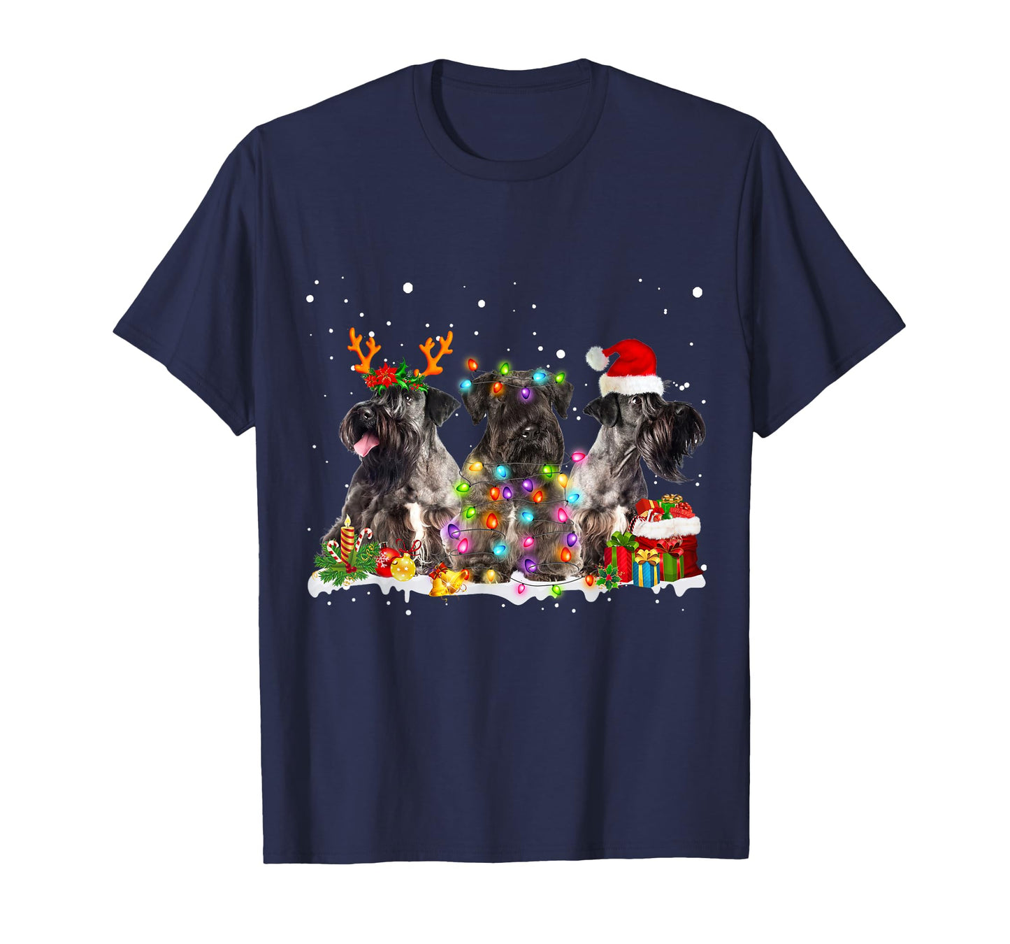 Santa Cesky Terrier Dog Gorgeous Reindeer Christmas Pajama T-Shirt