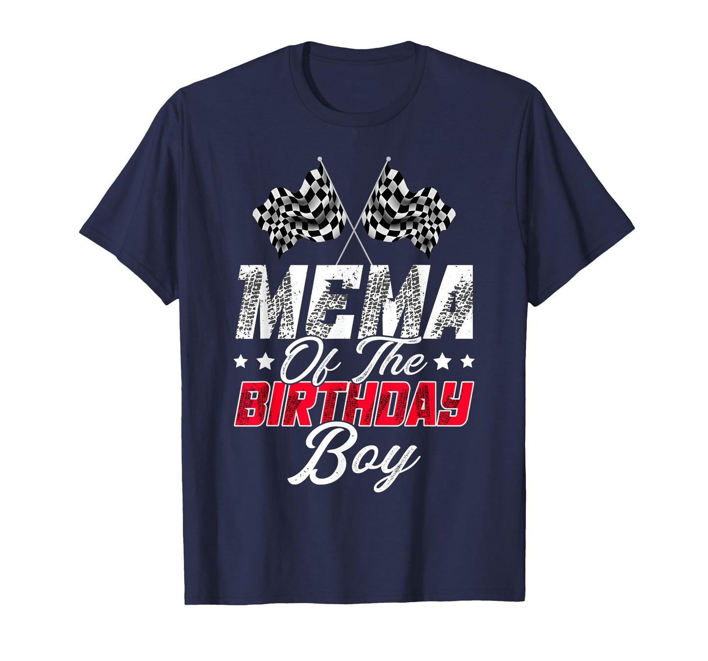 Race Car Mema Of The Birthday Boy Racing Family Pit Crew T-Shirt