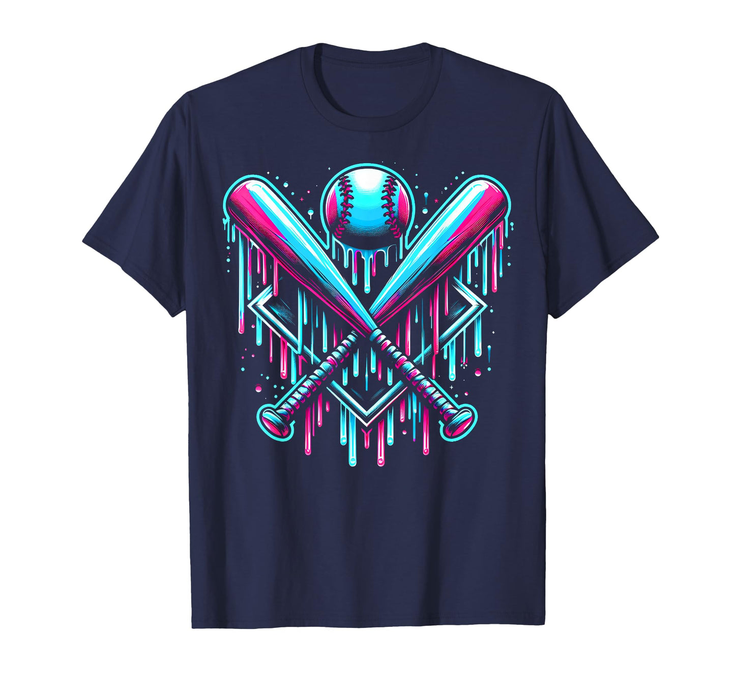 Baseball Drip Boys Home Plate Ice Cream Players & Fans T-Shirt