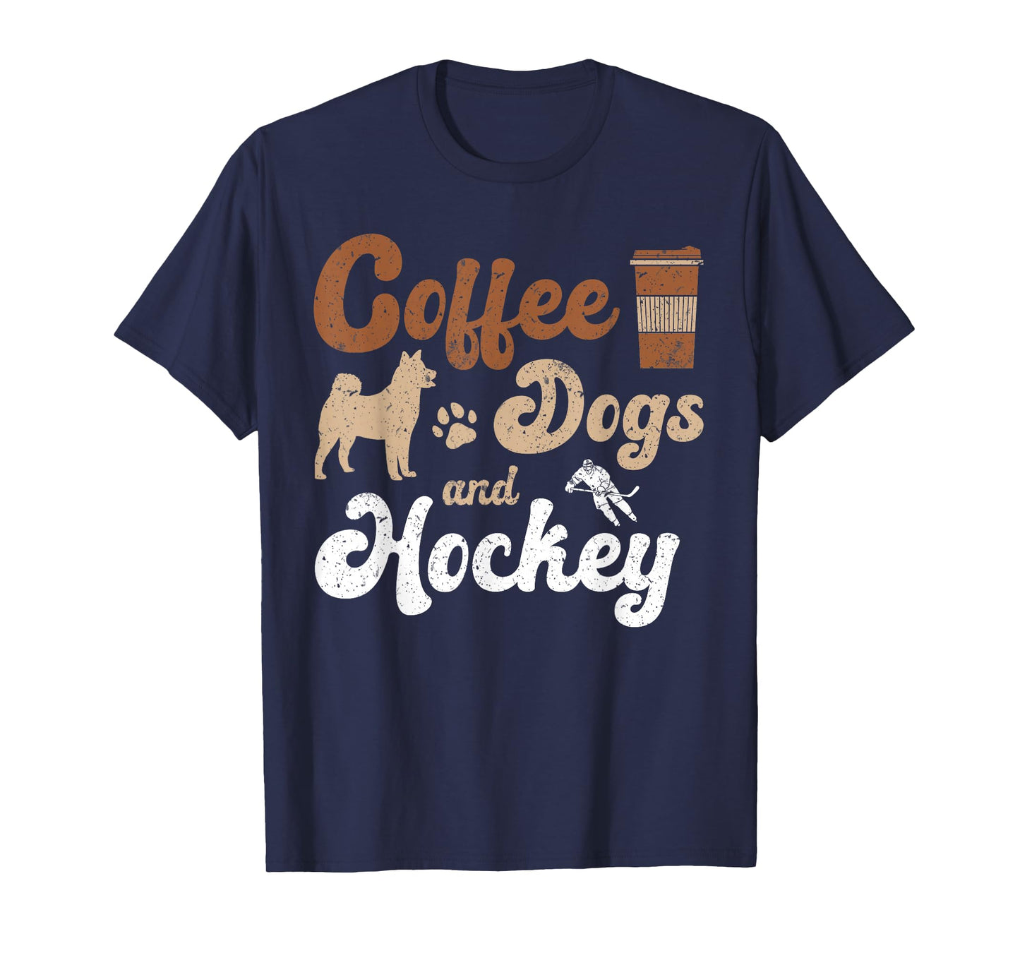 Coffee Dogs Hockey Ice Hockey Player T-Shirt