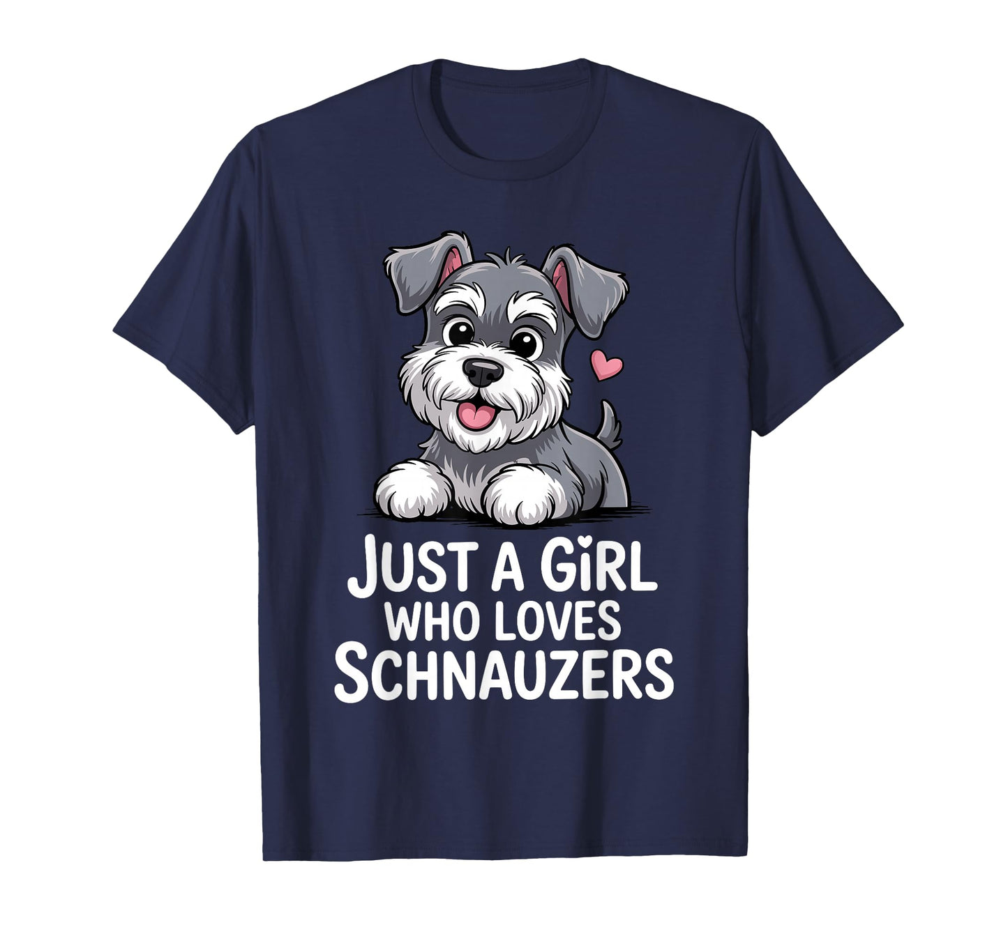 Best Schnauzer Art for Women Girls Kids Mini Schnauzer Lover T-Shirt