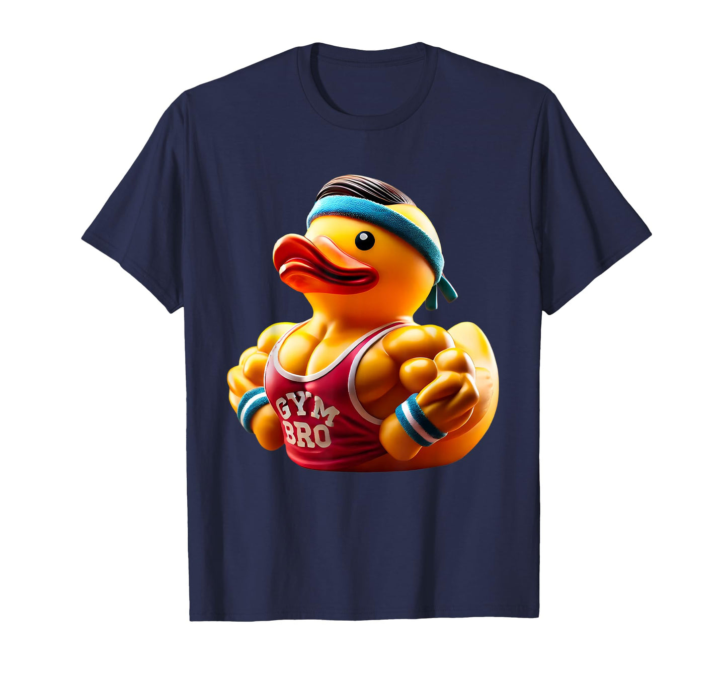 Gym Bro Rubber Duck Muscle Bodybuilder Fitness Gym T-Shirt