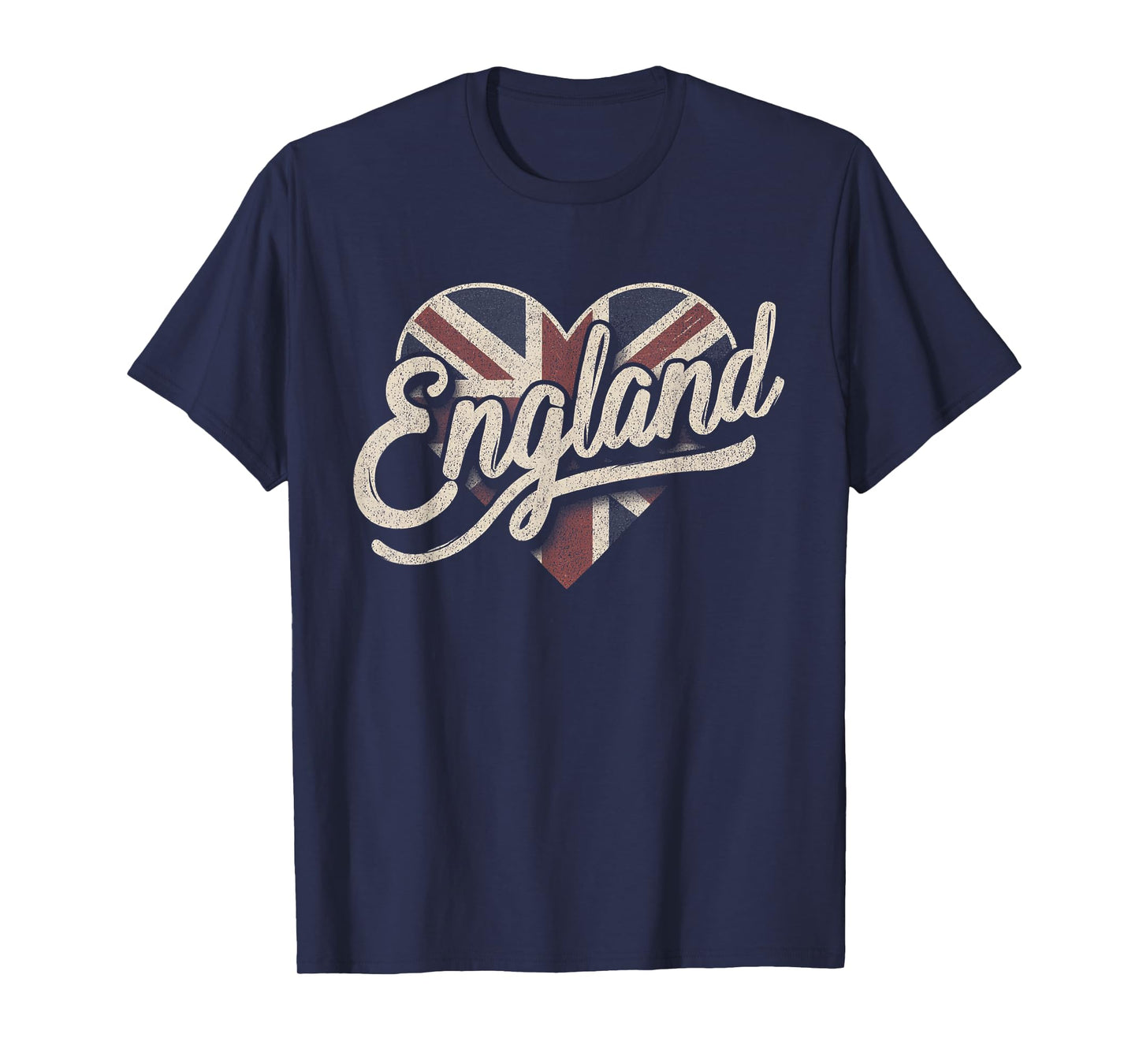 UK England Union Jack - Heart Vintage Love Women Mom - Flag T-Shirt
