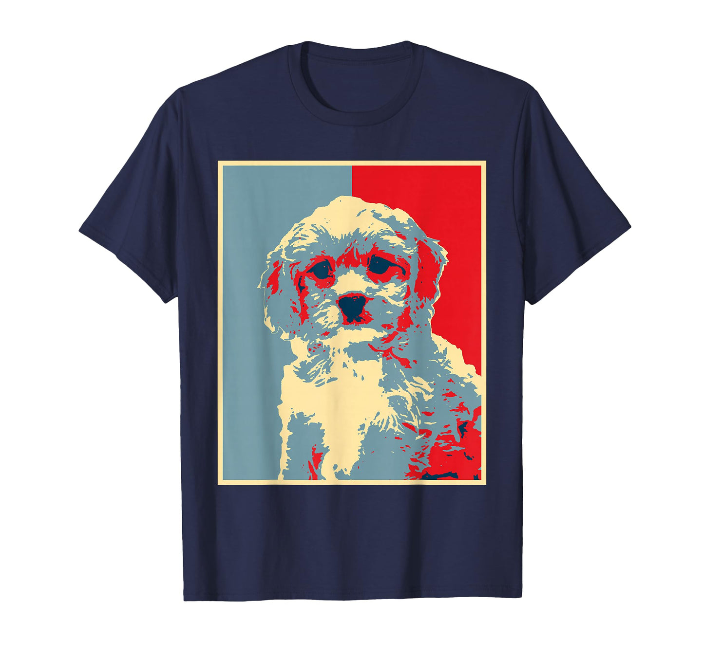 Retro Cavachon Gift for Dog Owner Dog Artwork - Vintage Silhouette Cavachon T-Shirt Black