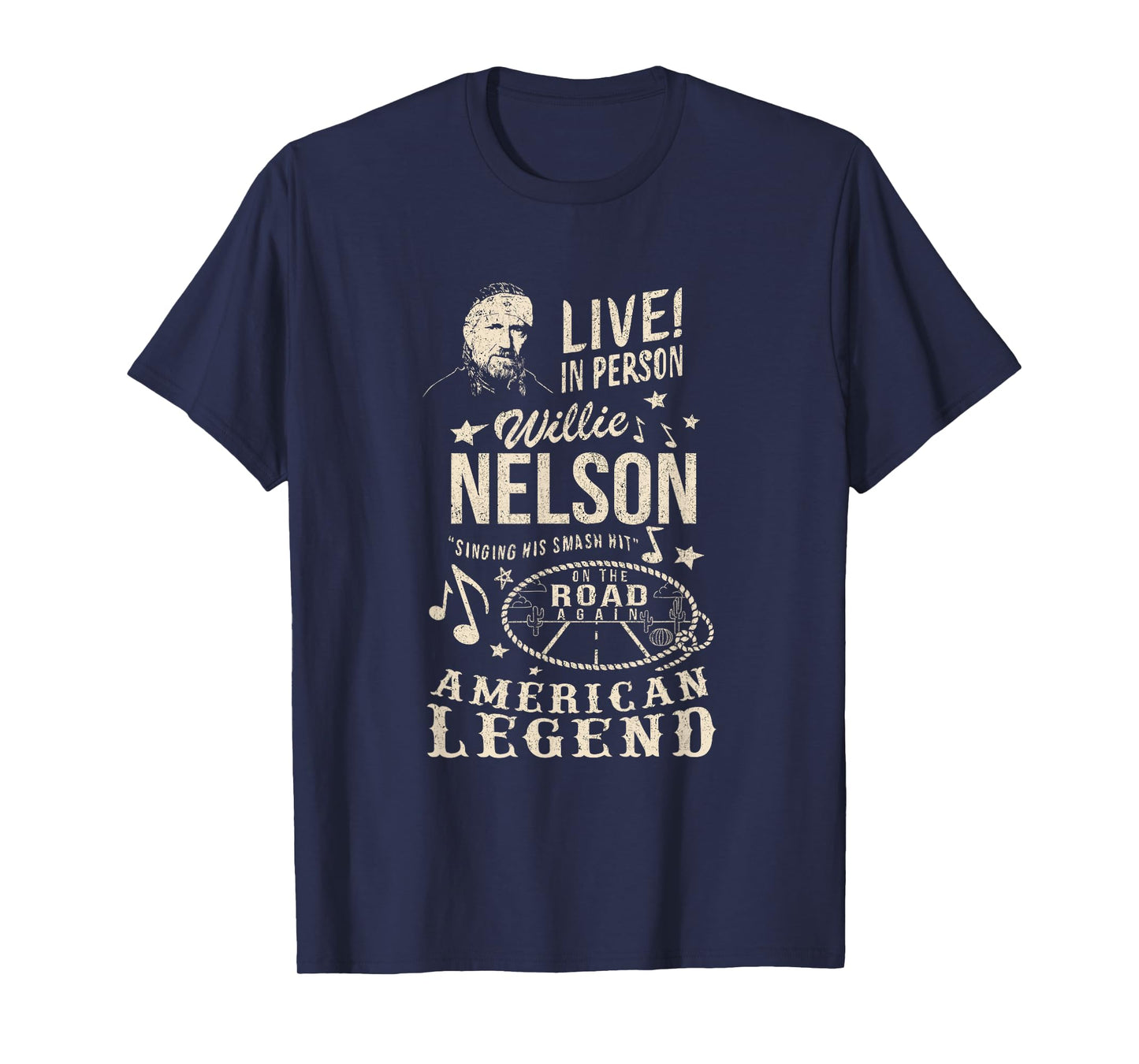 Official Willie Nelson Live In Person T-Shirt