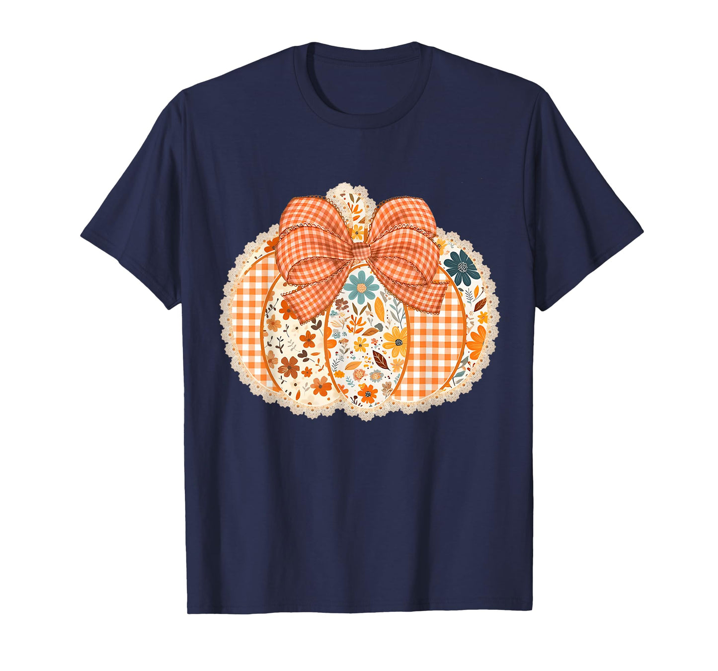 Farm Fresh Pumpkins Hand Picked Daily Caro Vintage Style T-Shirt
