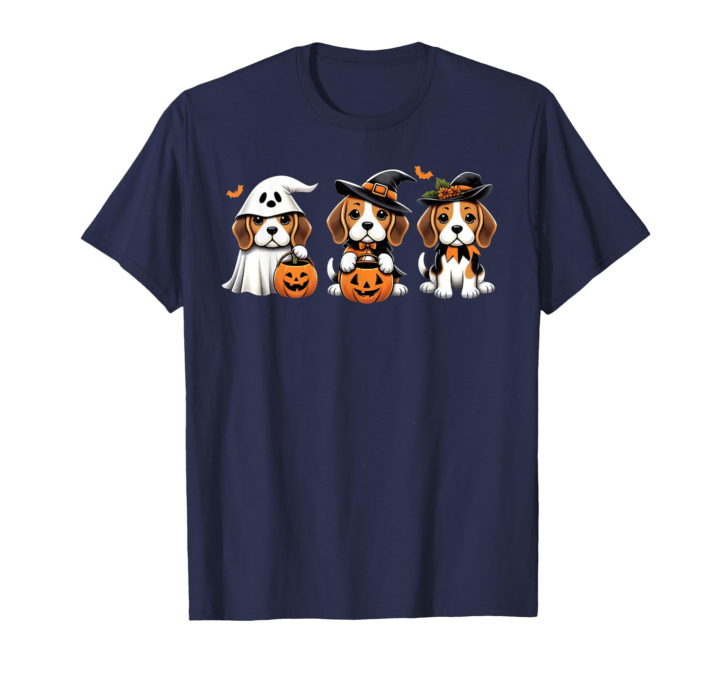 Cute Beagle Spooky Halloween Costume Beagle Ghost Dogs T-Shirt