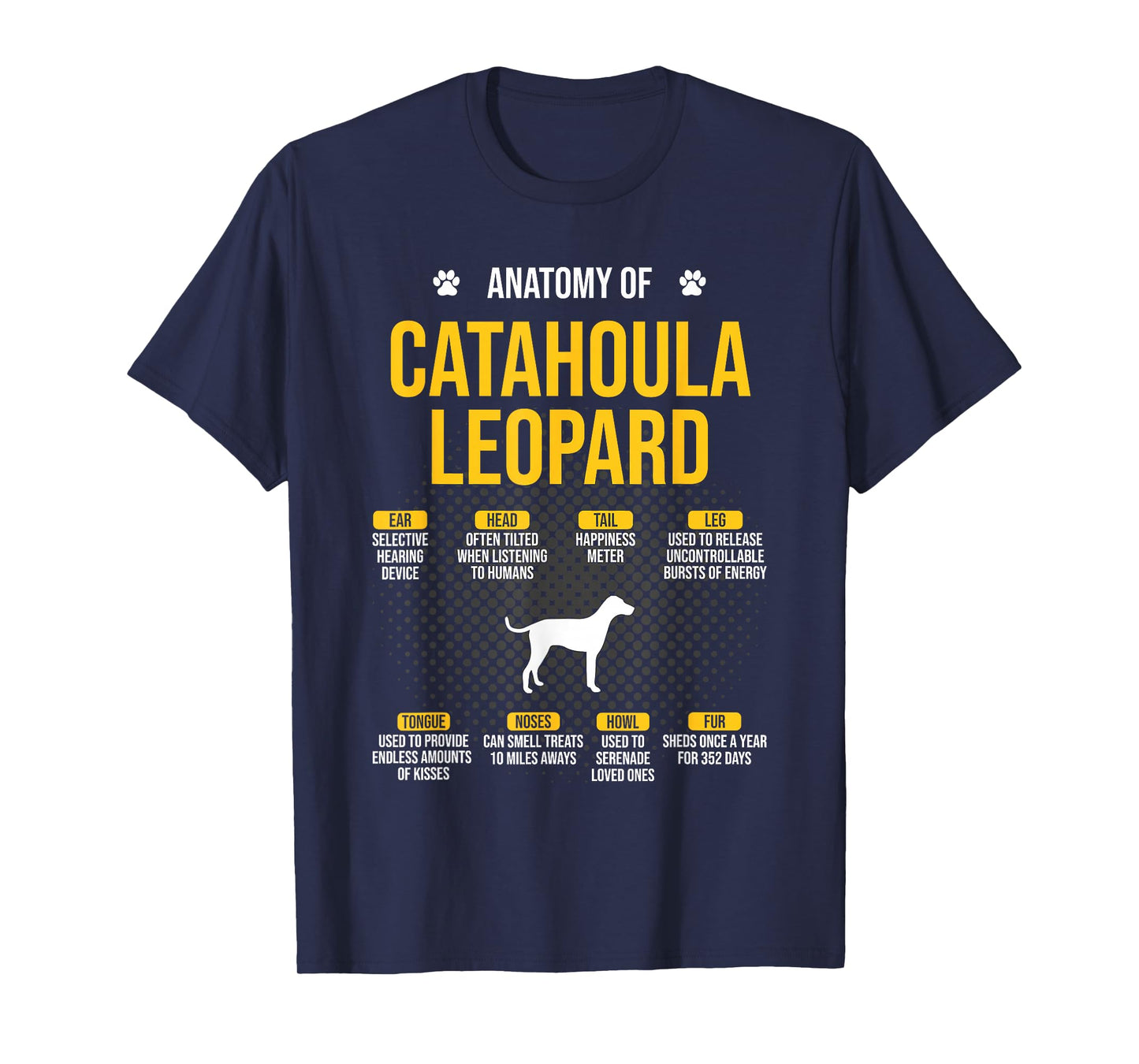 Anatomy Of Catahoula Leopard Dog Lover T-Shirt