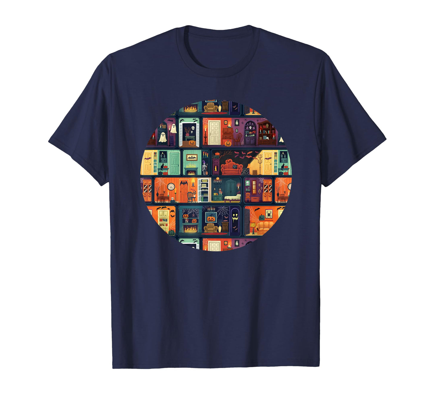 Colorful Halloween Spooky Haunted House, Doll House T-Shirt