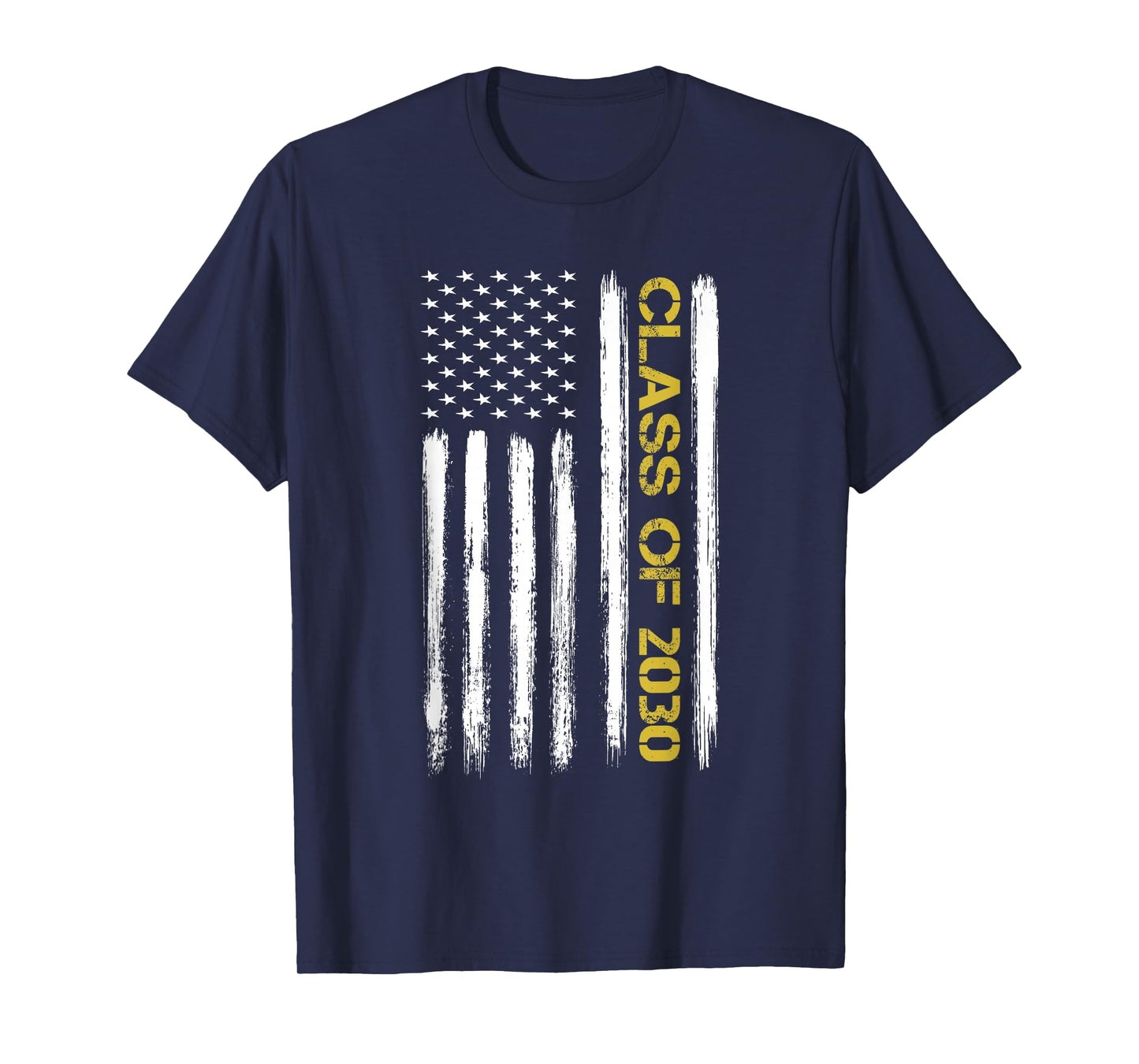 Senior Class Of 2030 Patriotic American Flag Graduation Gift T-Shirt