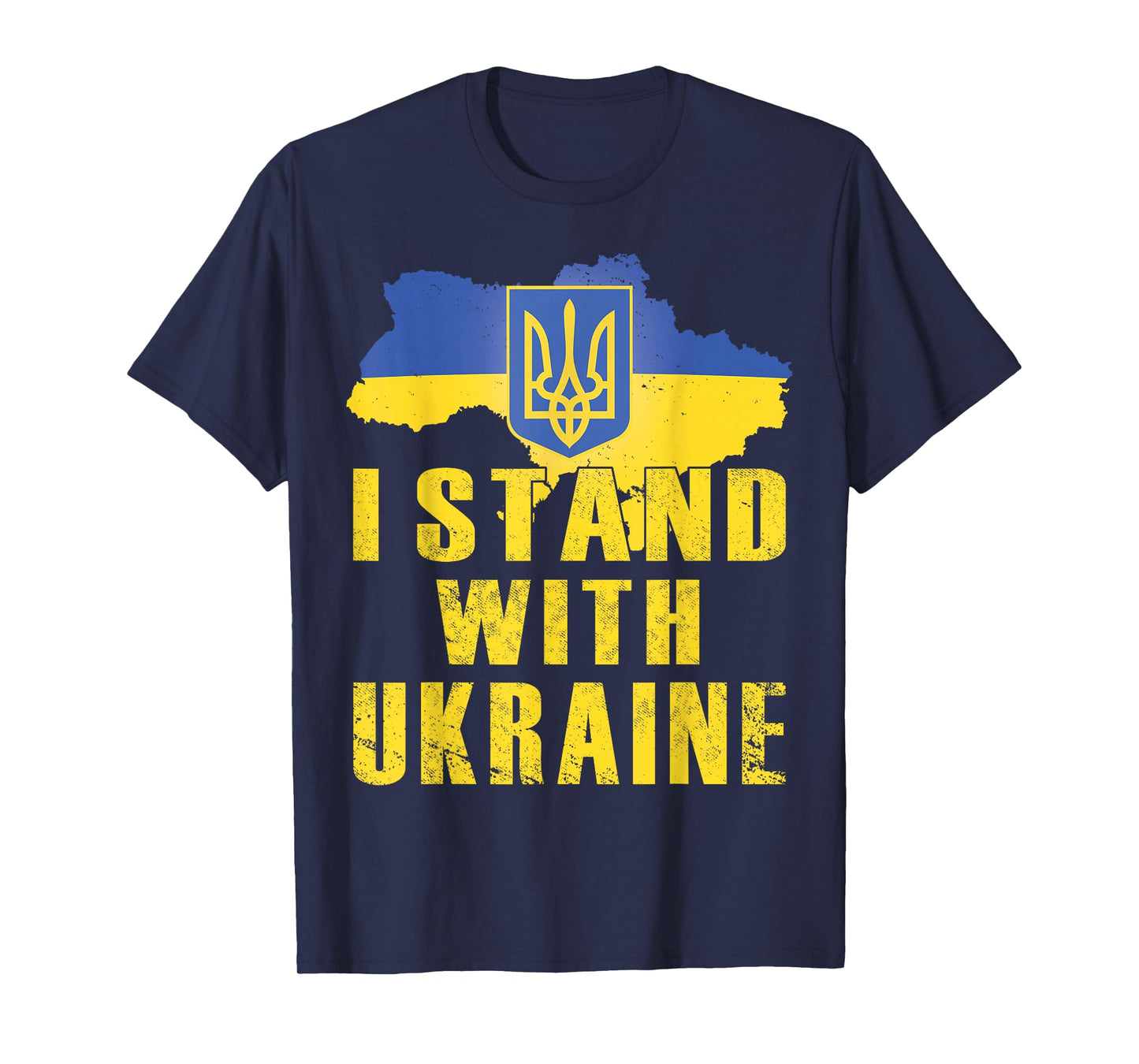 I Stand With Ukraine Shirt Ukrainian Flag Zelensky Tryzub T-Shirt