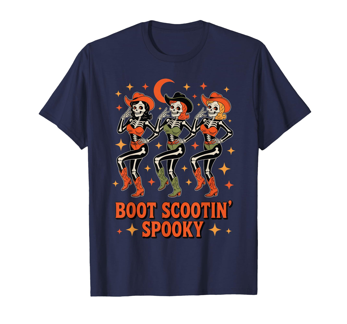 Boot Scootin Cowgirl Spooky Western Line Dance T-Shirt