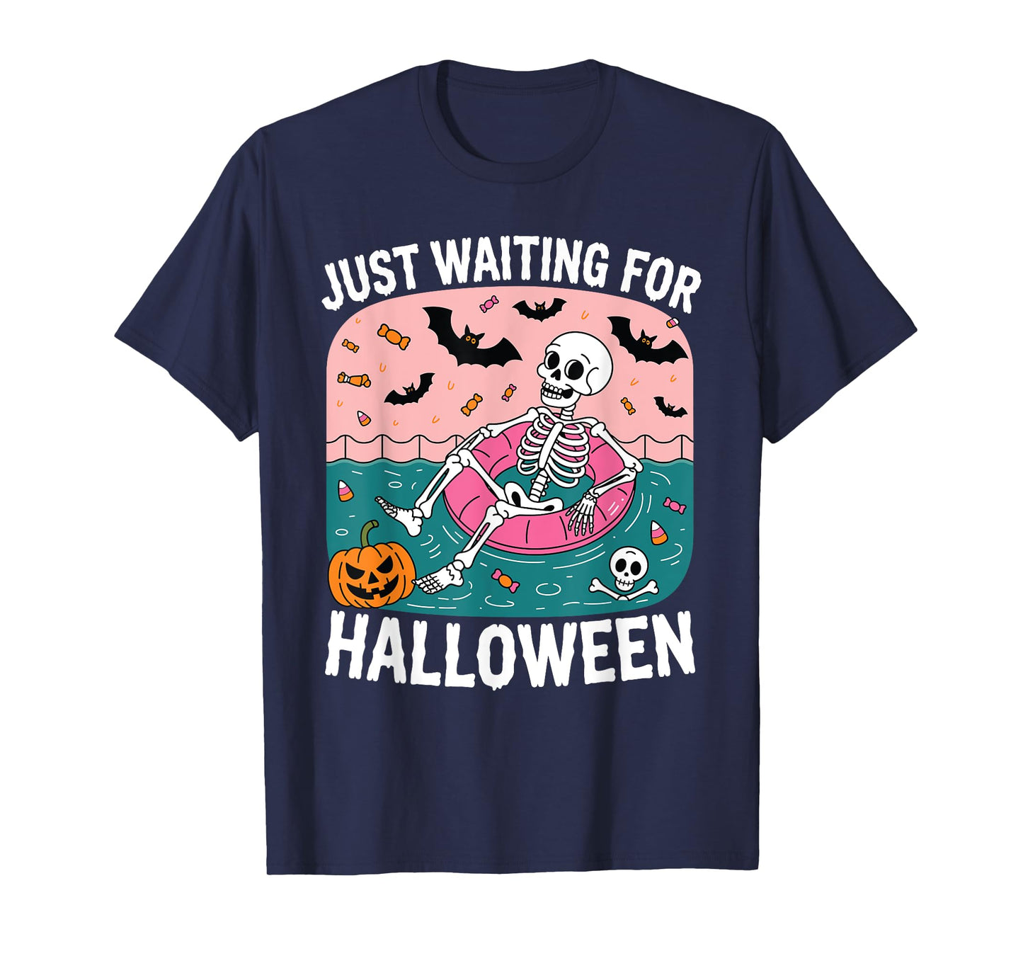 Just Waiting For Halloween Funny Sarcastic Humor Hilarious T-Shirt