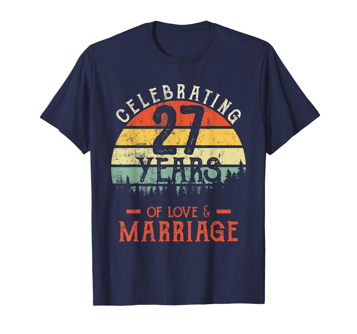 Legends Vintage 27 years marriage anniversary Crew His/Her T-Shirt