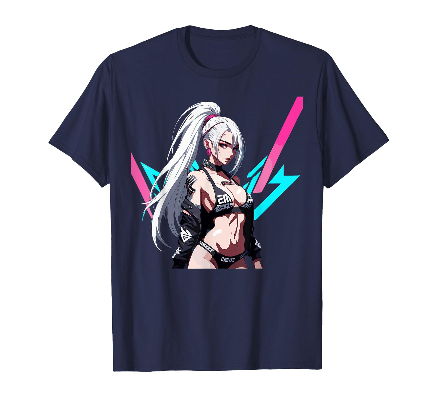 Sexy Waifu Otaku Anime Cyberpunk Girl Japanese T-Shirt