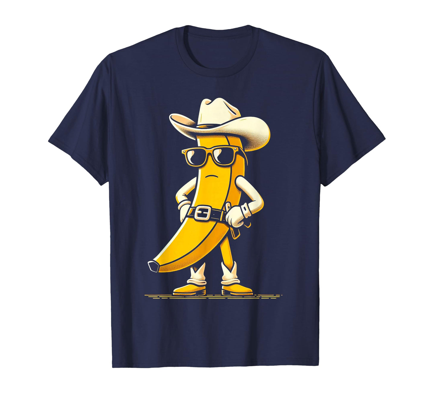 Banana Cowboy Cowgirl Country Western Novelty Funny Banana T-Shirt