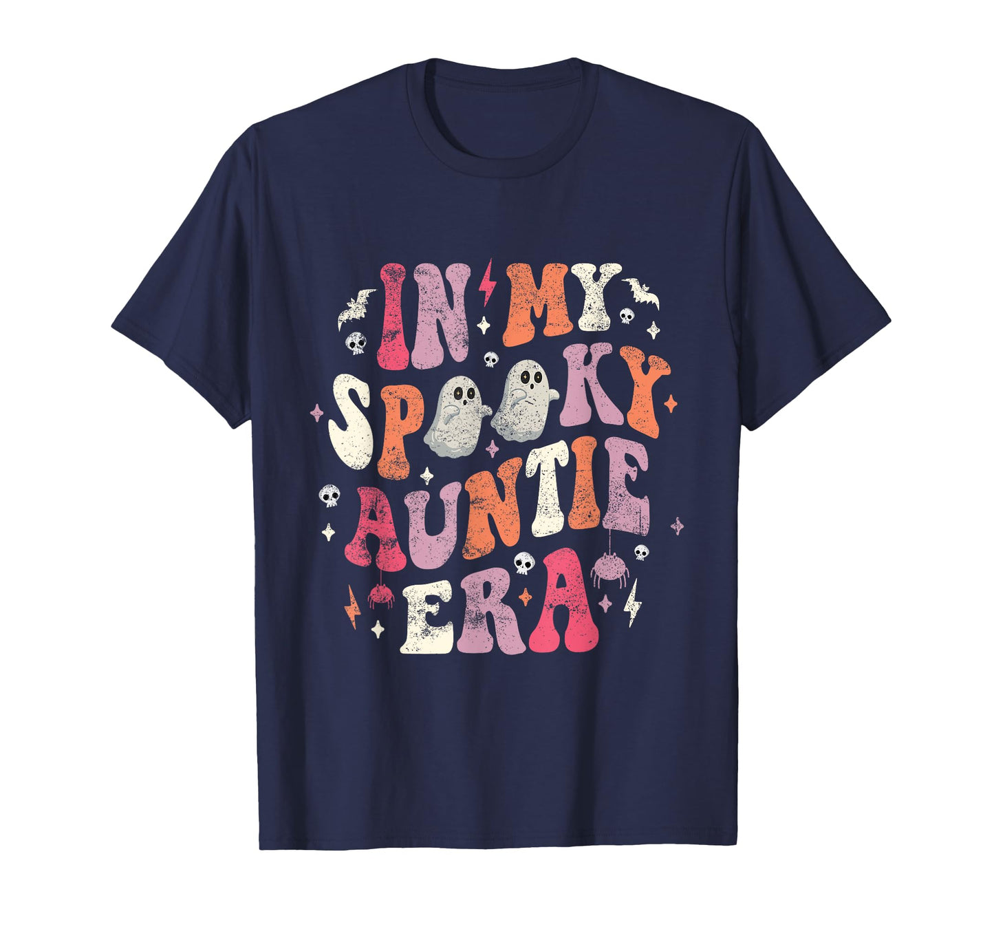 In My Spooky Auntie Era Funny Ghost Auntie Halloween T-Shirt