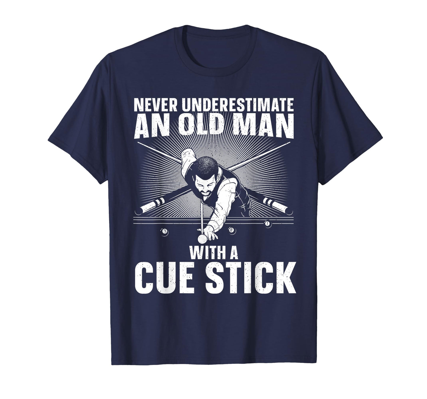 Best Pool Art for Men Grandpa Billiard Player Pool Lover T-Shirt