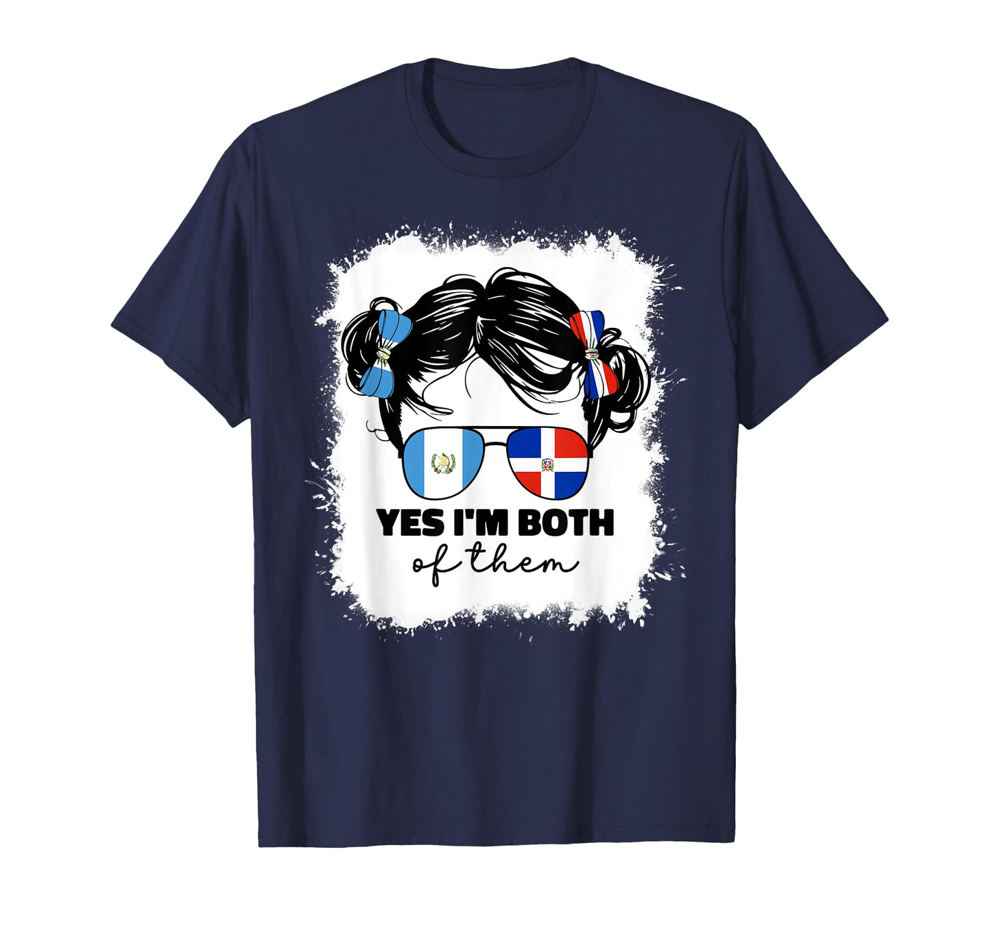 Half Dominican And Guatemalan Guatemala Flag Kids Girls Mix T-Shirt