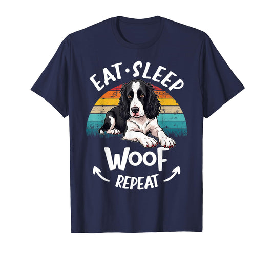 English Springer Spaniel Dog Eat Sleep Repeat T-Shirt