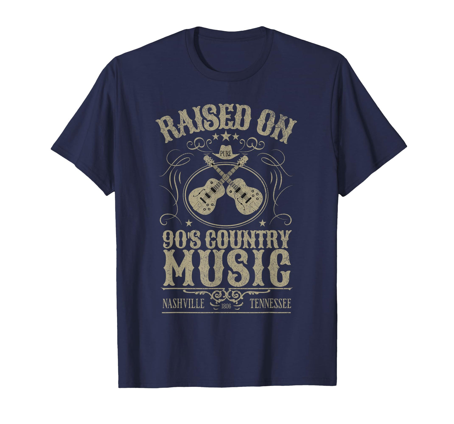 Raised On 90s Country Music Nashville Tennessee Vintage T-Shirt