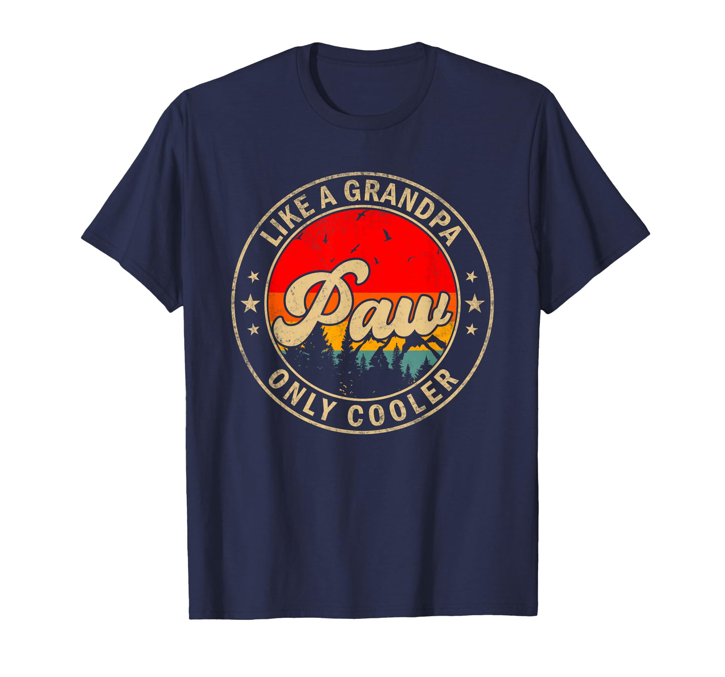 Paw Like A Grandpa Only Cooler Funny Papa Grandpa T-Shirt