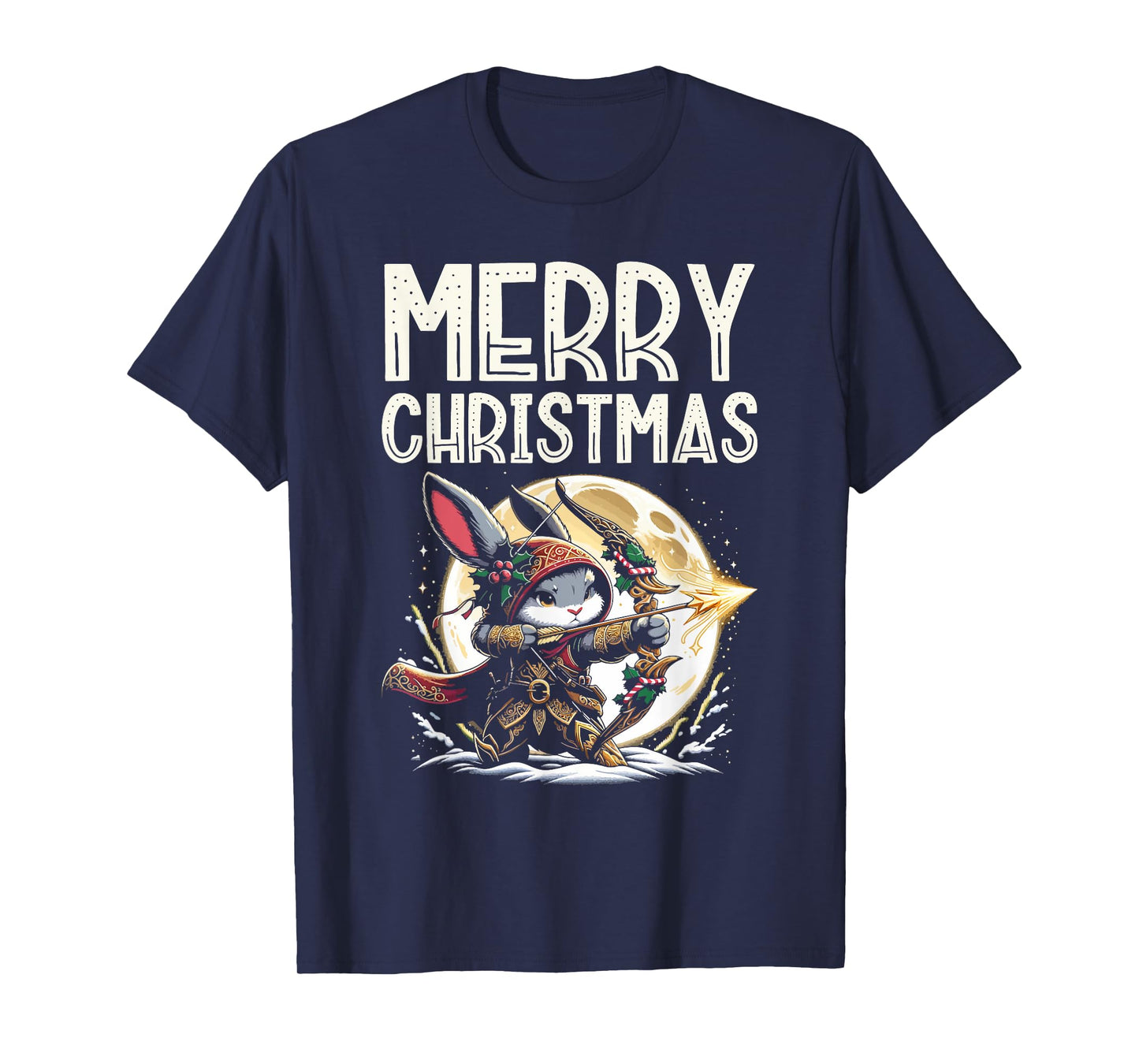Xmas Merry Christmas Archer Bow Arrow Archery Sports Lover T-Shirt
