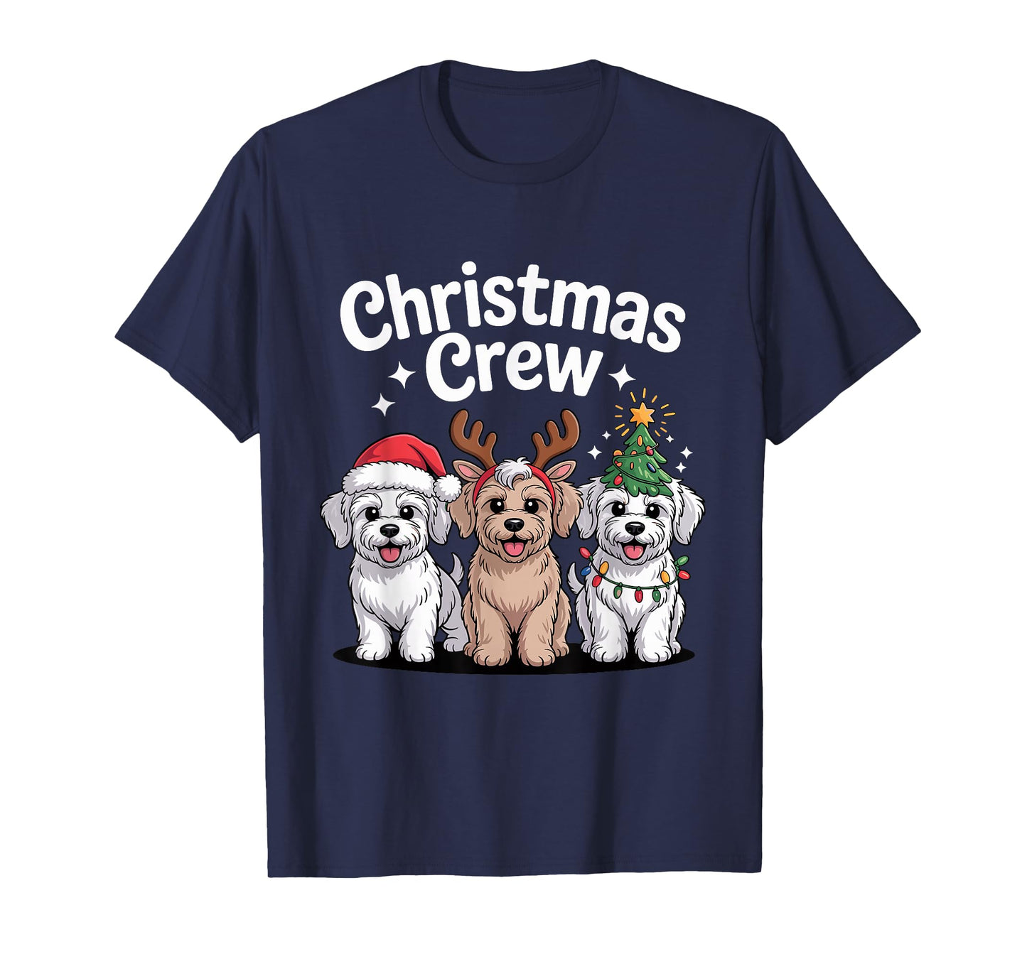 Christmas Crew Xmas Puppy Dog Funny Christmas Schnoodle T-Shirt